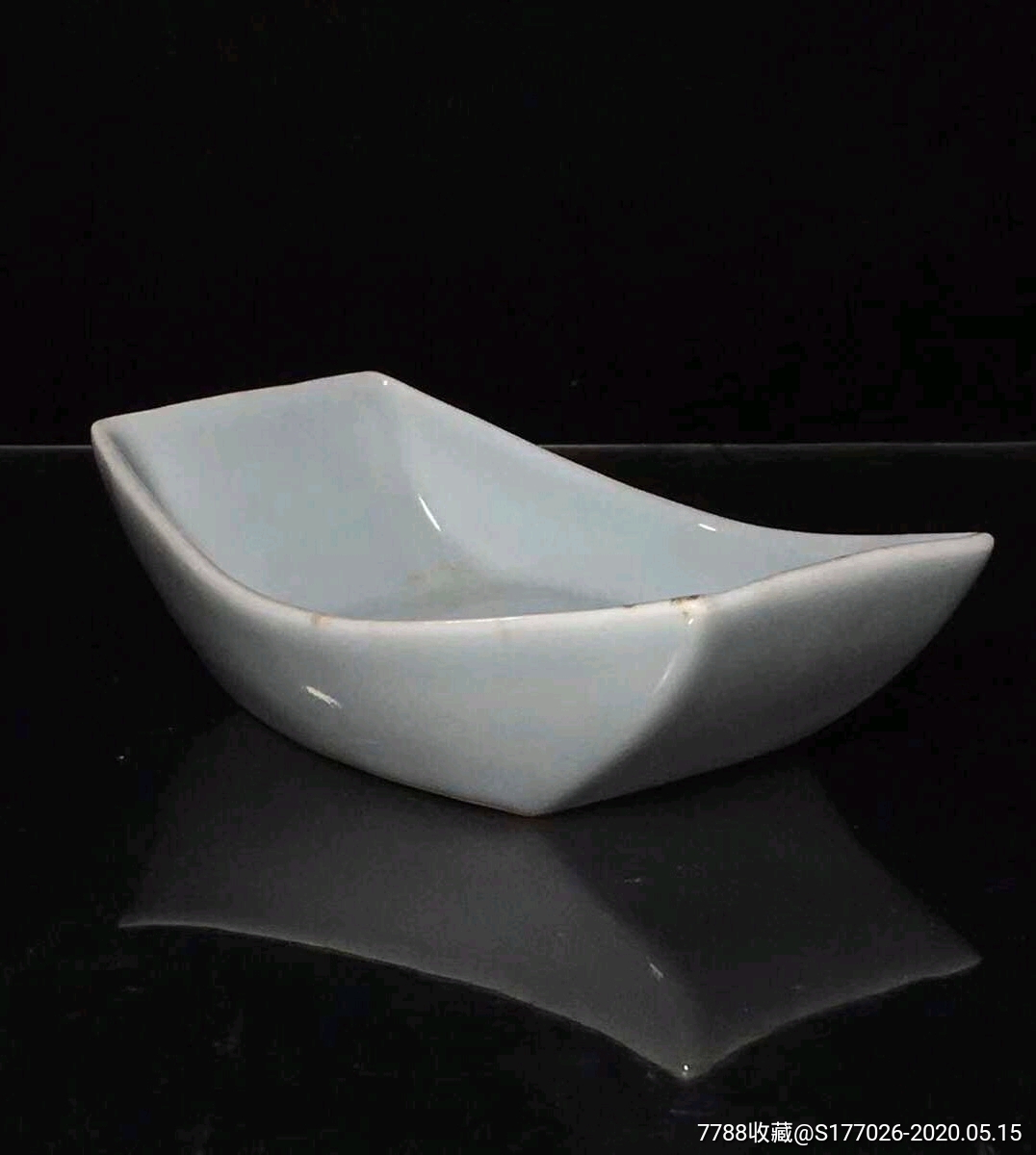 清中期豆青釉茶托茶船全品_青白瓷/影青瓷【康乾顺】_第1张_7788瓷器