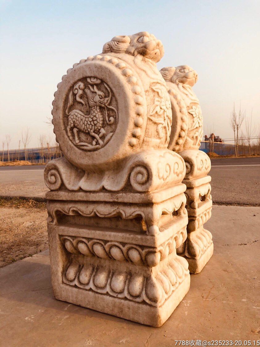 精品汉白玉门挡石