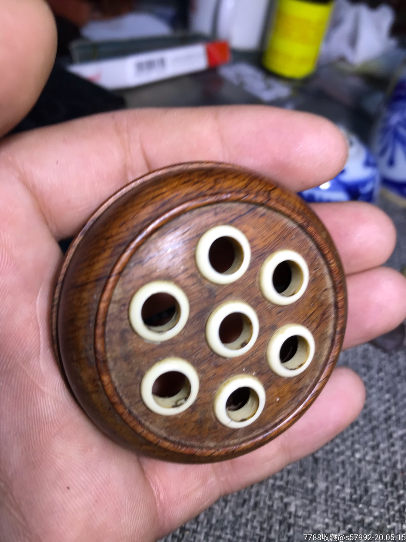 清代蝈蝈笼盖子-葫芦虫具-7788收藏