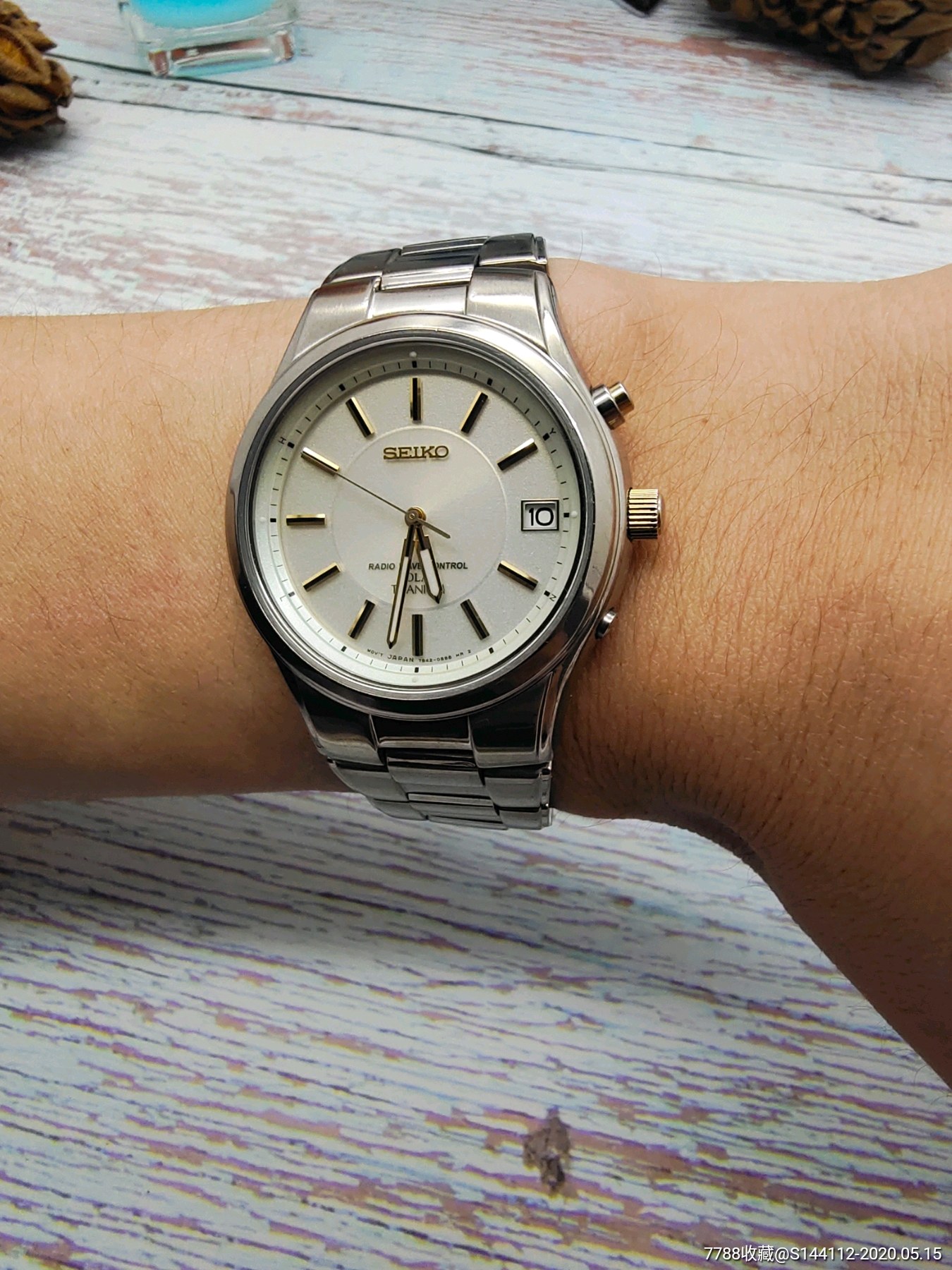 精工7b42光动能钛合金电波表