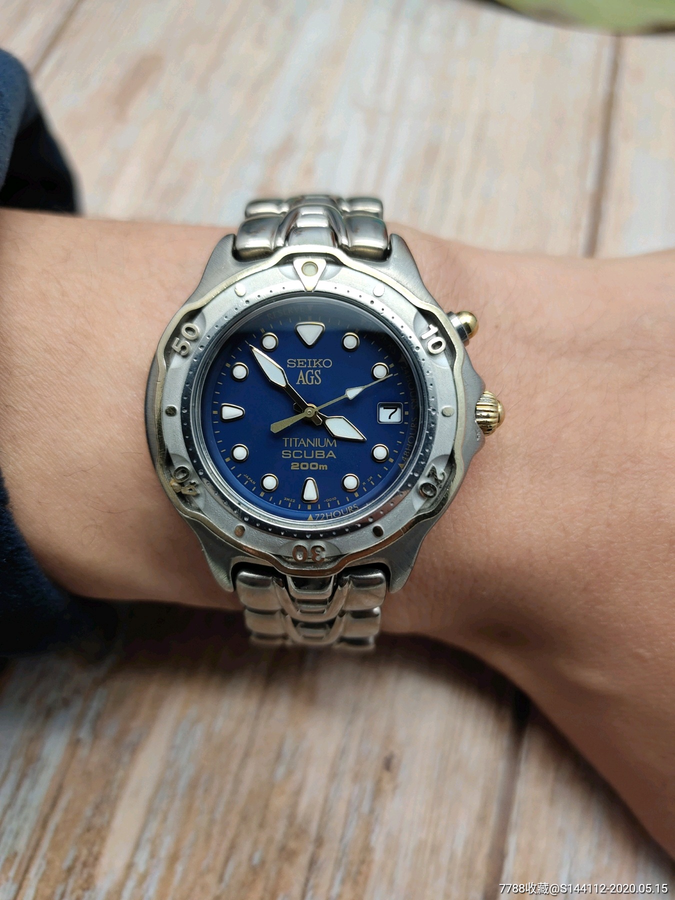 精工3m22钛合金潜水男表