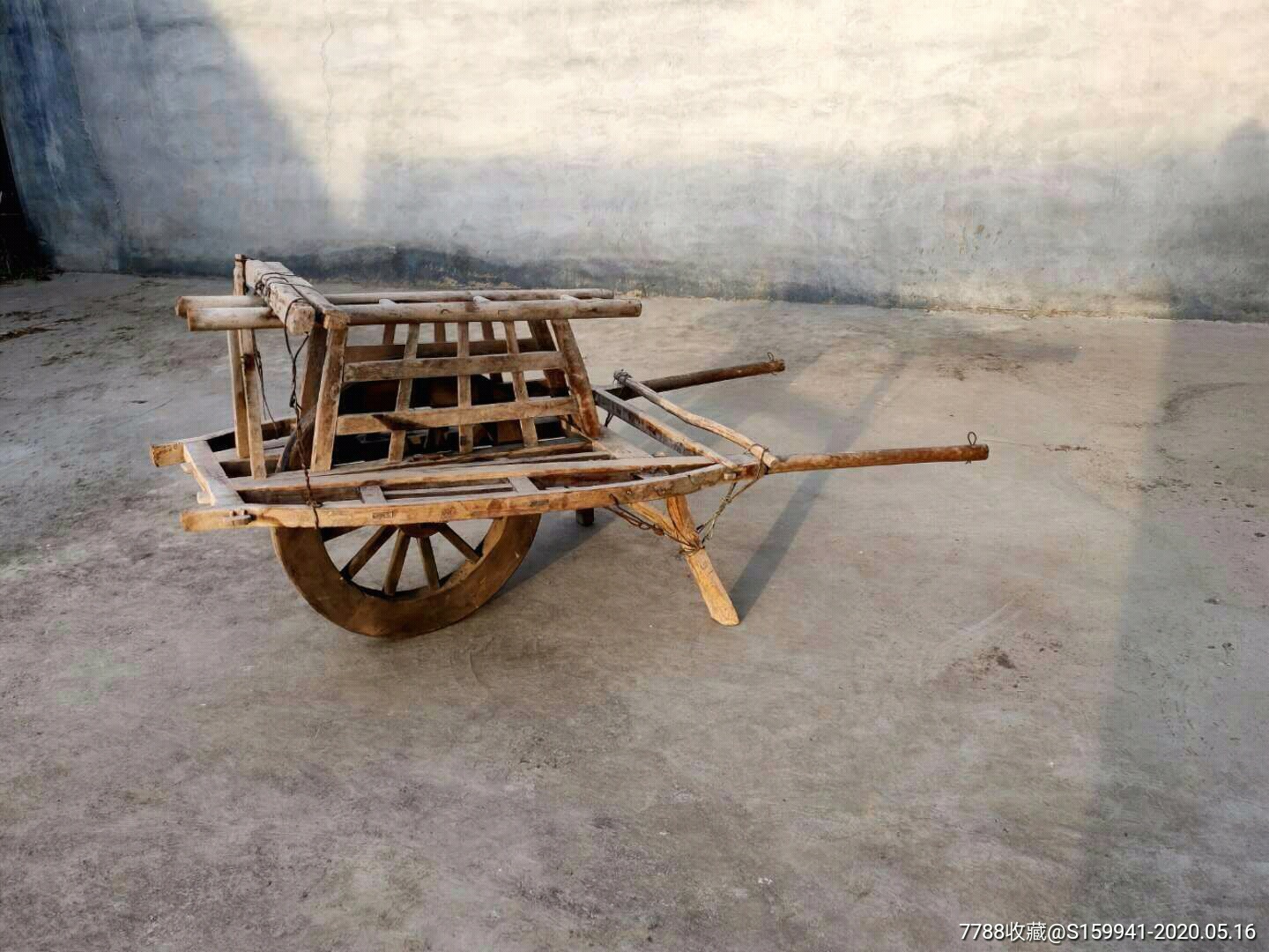 精品榆木獨輪小木車