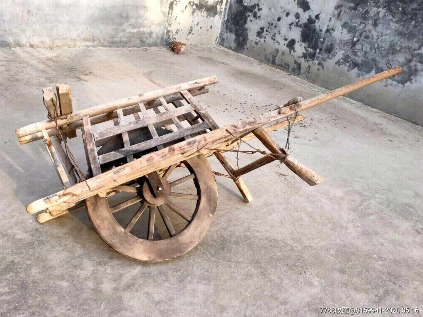 精品榆木独轮小木车