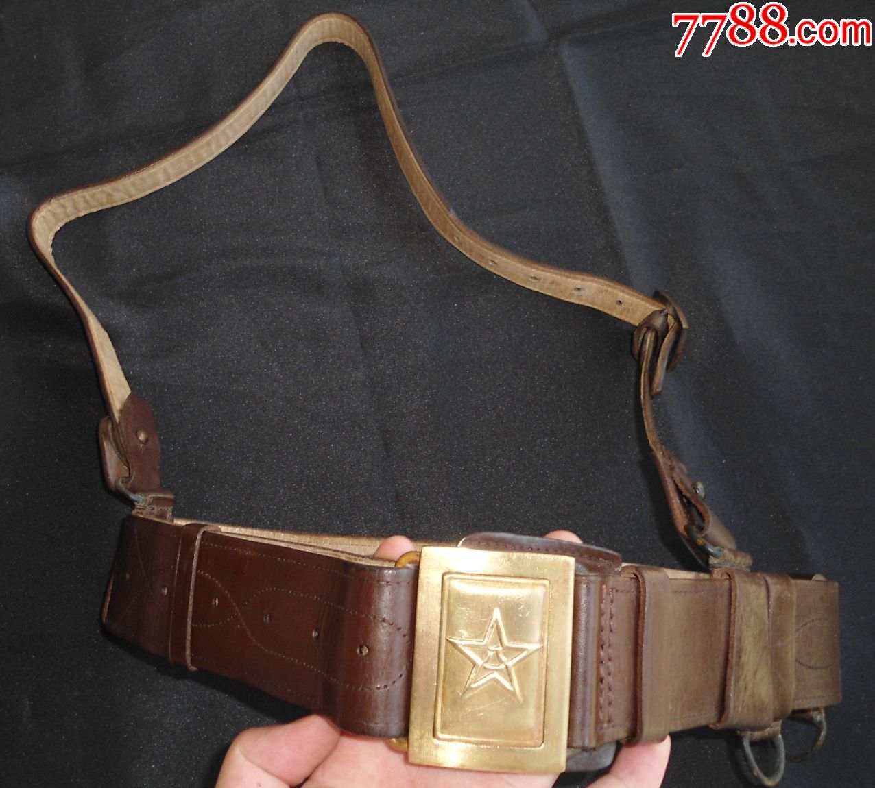 1955年(65年了)解放jun五五式腰带(包真包老)有内衬原配斜挎品相好