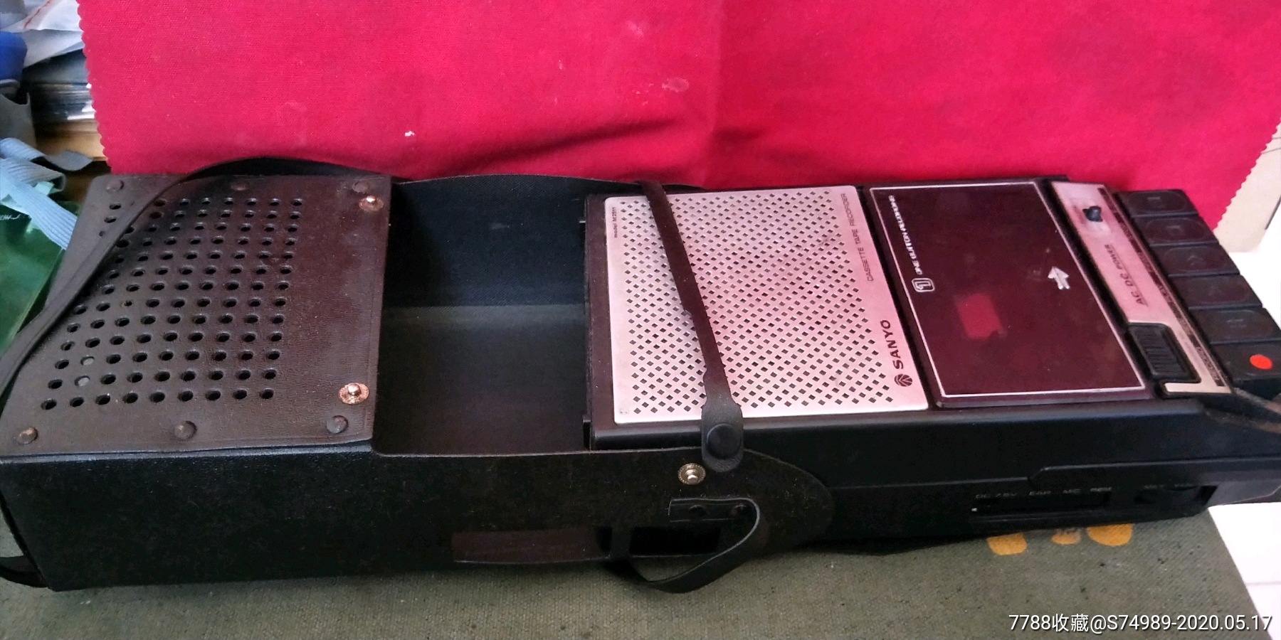 三洋m2511录音机收音机收录机砖头机带原装保护套三洋录音机立体声