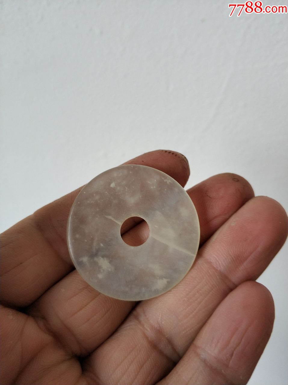 岫玉平安扣,有一道裂纹_岫岩玉_第1张_7788玉器收藏