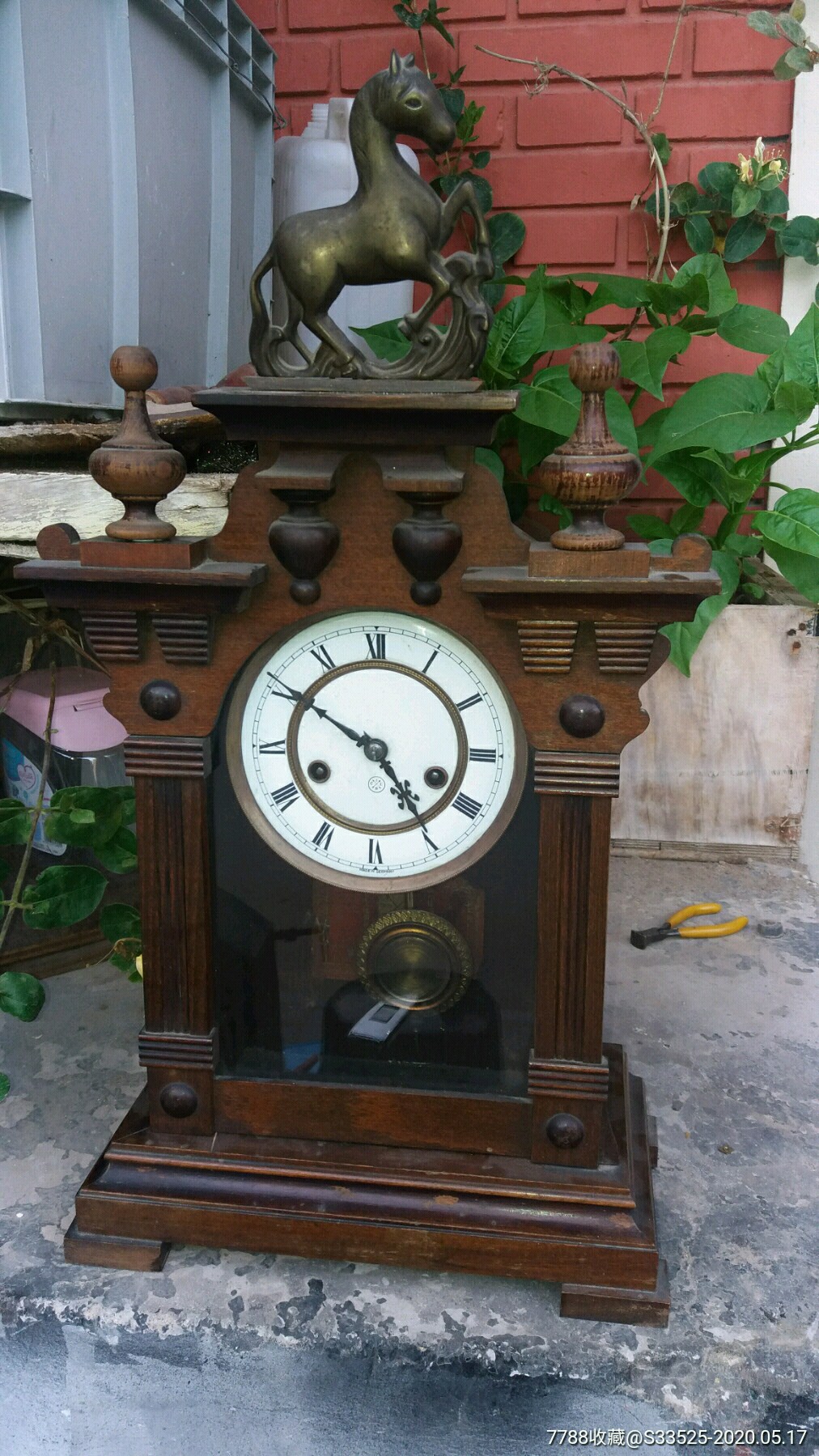 德国双剑百年老钟