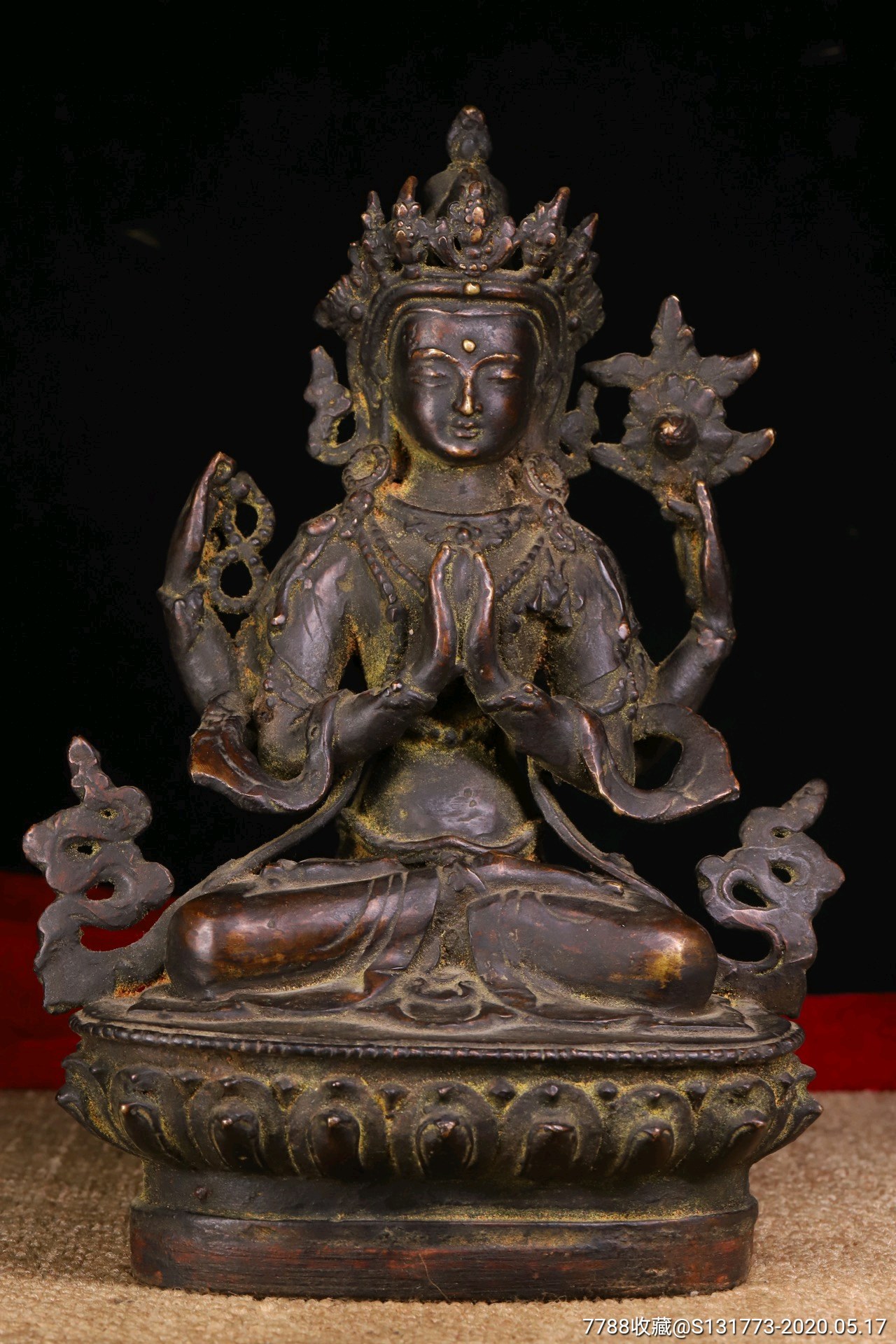 藏传佛教卍老佛像铜佛像