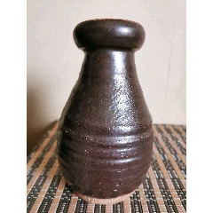 酱秞窑变盘口弦纹酒束子_老叟旧藏【7788瓷器】