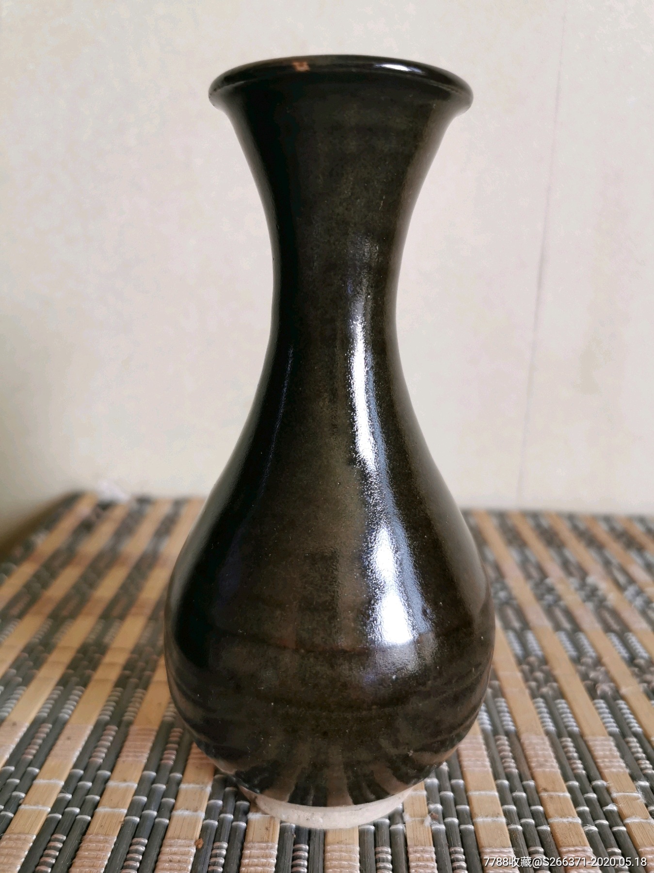 黑褐茶叶末釉玉壶春瓶