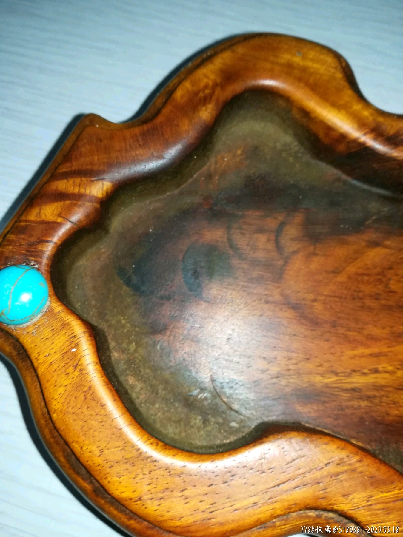 古玩杂项收藏实木砚台老红木花梨木文房用具摆件砚台笔洗书房摆设复古