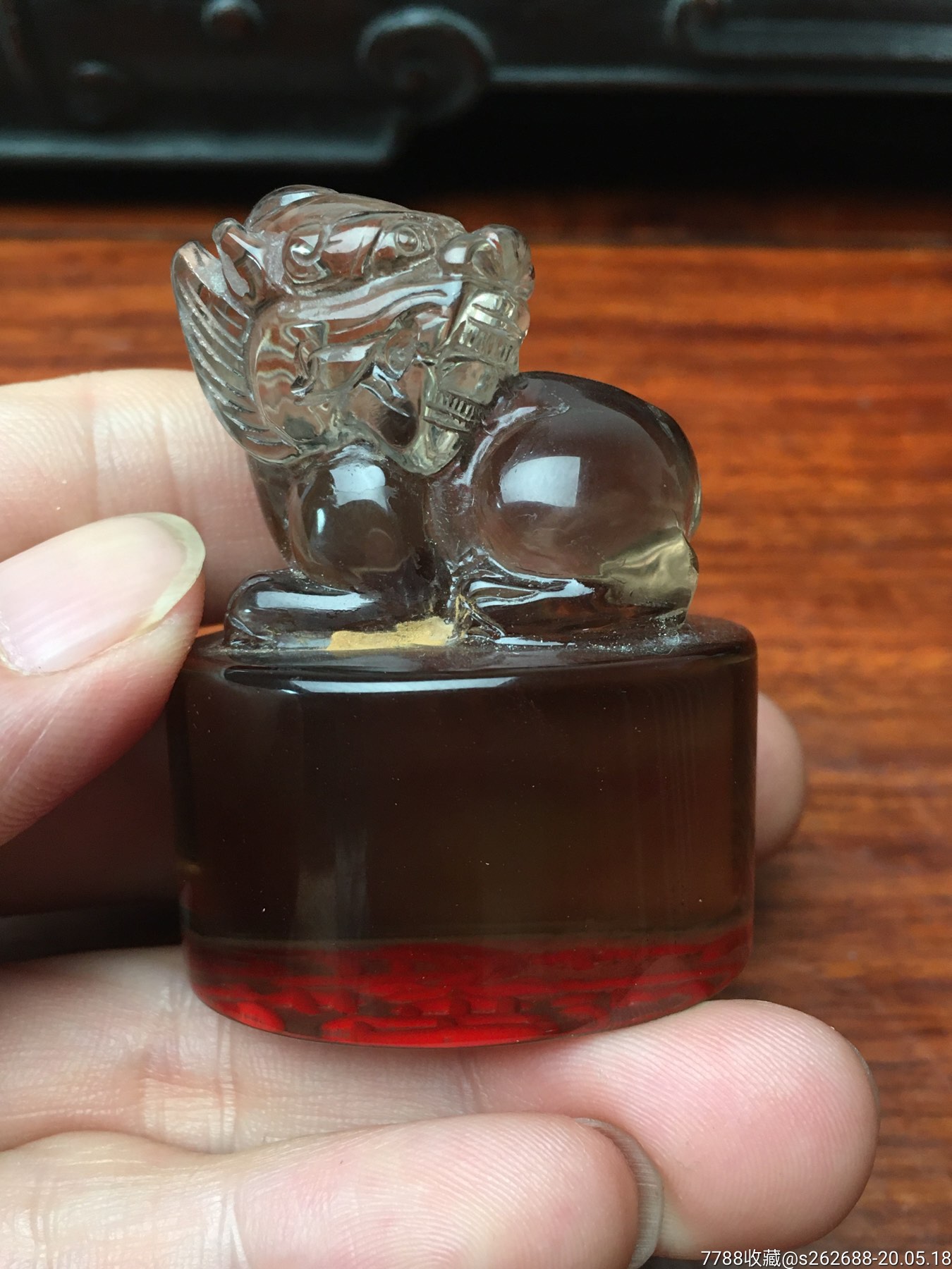 老天然水晶狮钮印章_价格1188元【藏玉斋】_第1张_7788商城__七七八八