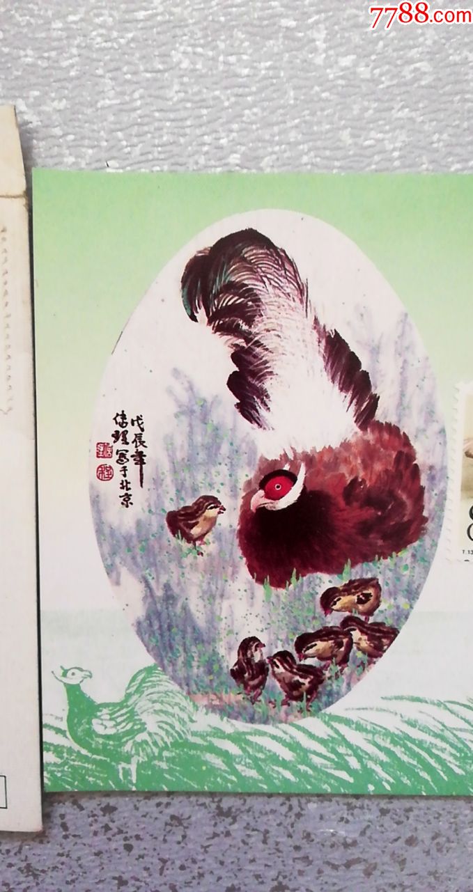 134《褐马鸡》邮票原地首日封 褐马鸡邮票卡,18.5*12.