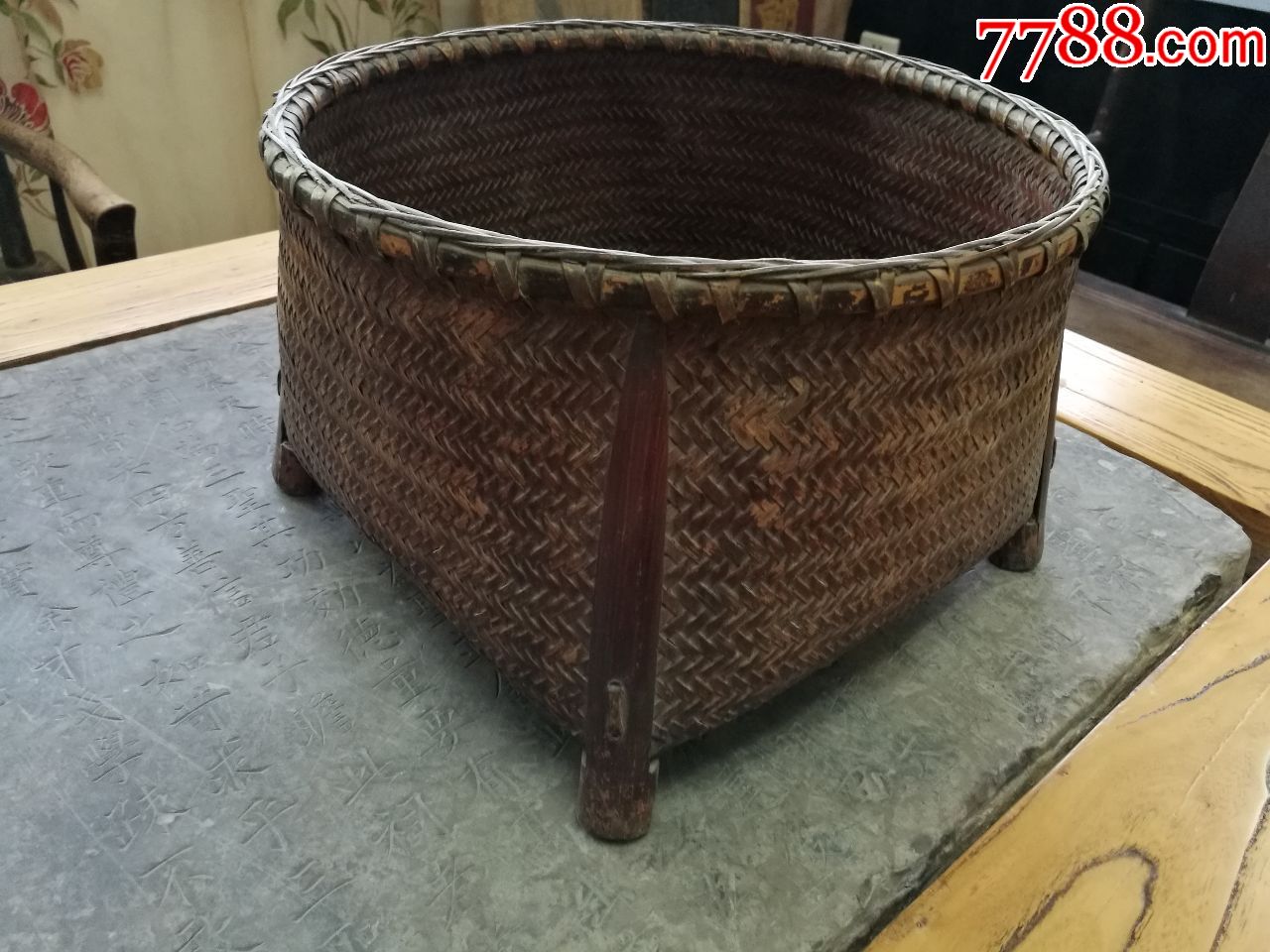 清代竹质茶叶筐