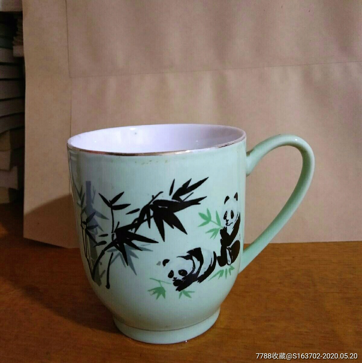 文革时期宣化一瓷厂国宝熊猫茶杯