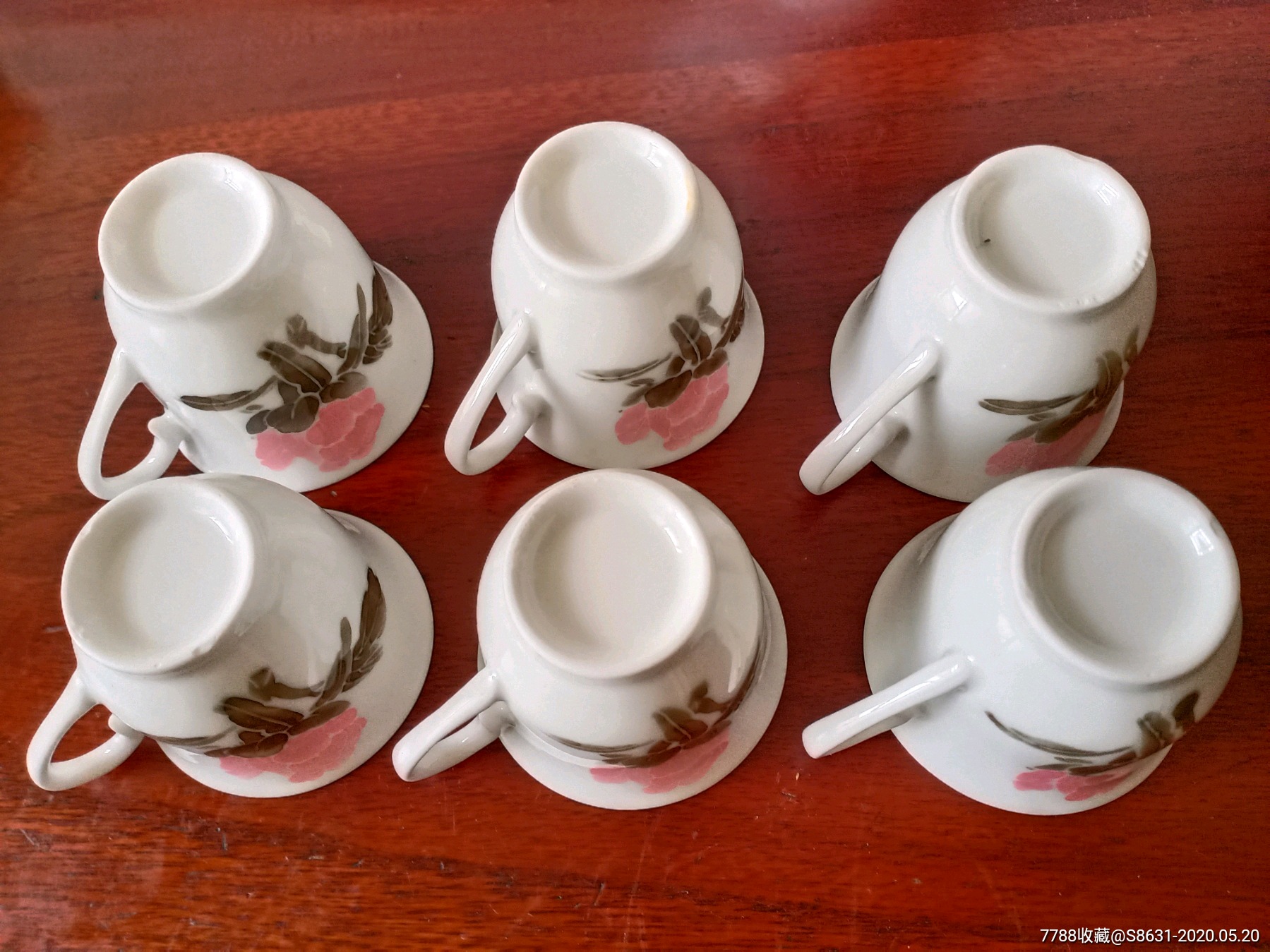 手绘牡丹壶一套(山东博山陶瓷厂无底款)-套装茶具-7788收藏__收藏热线