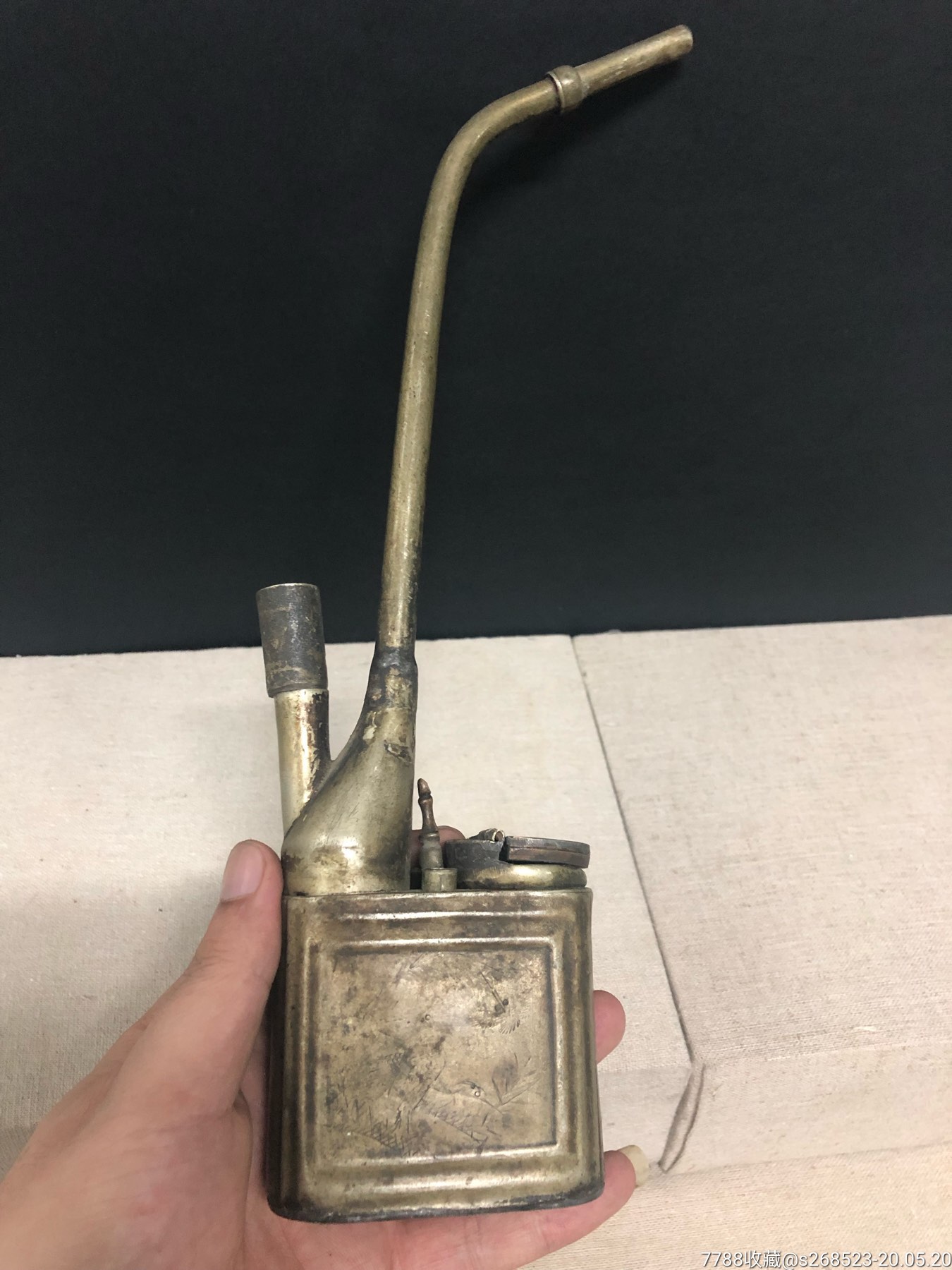 清代白铜水烟袋
