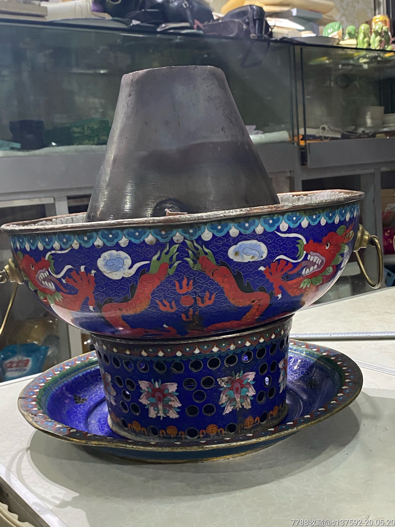 景泰蓝火锅2个合售-每个11斤