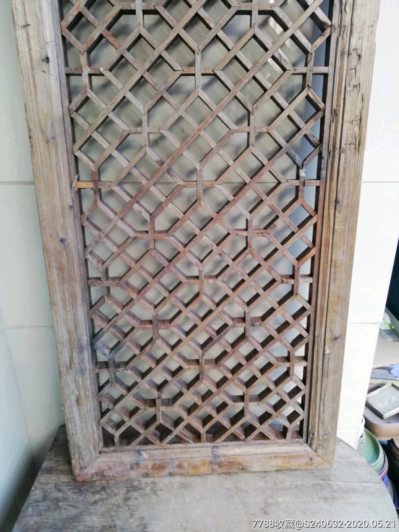 民国格子花窗一片