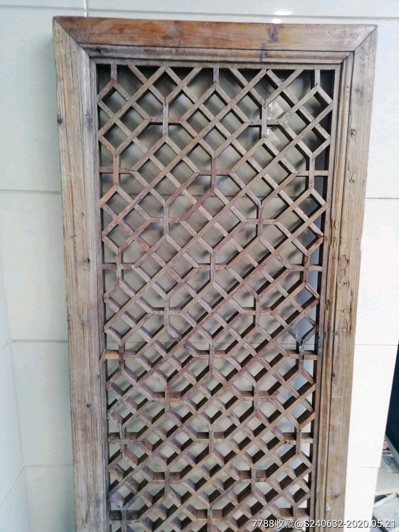 民国格子花窗一片