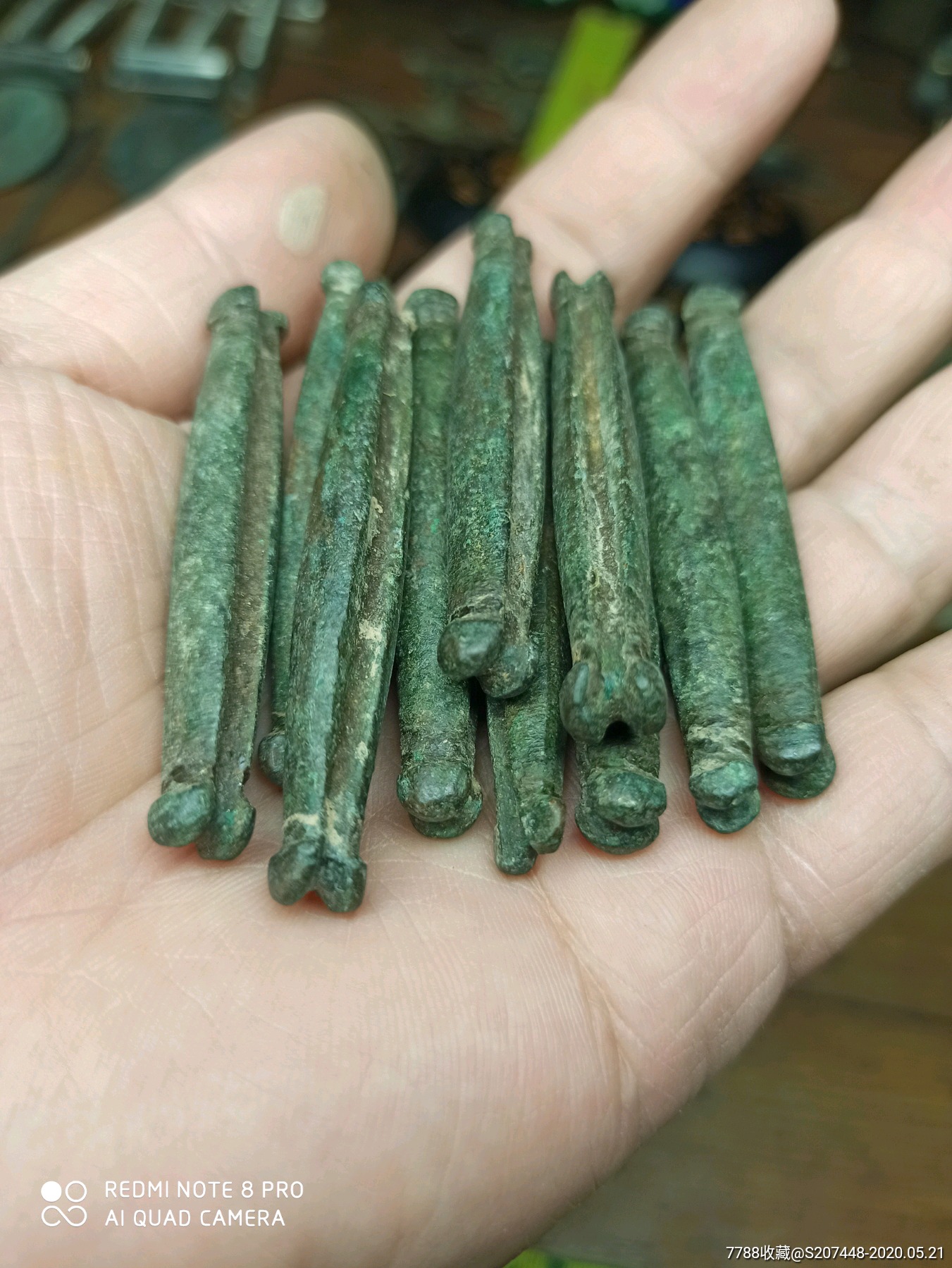 十个明代老铜渔网坠39元!