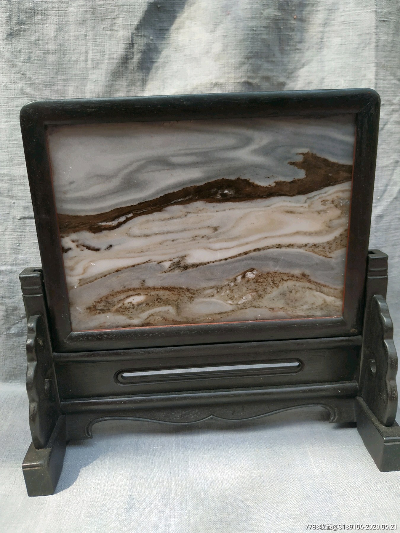 工艺品石板插屏-木屏风-7788收藏__收藏热线