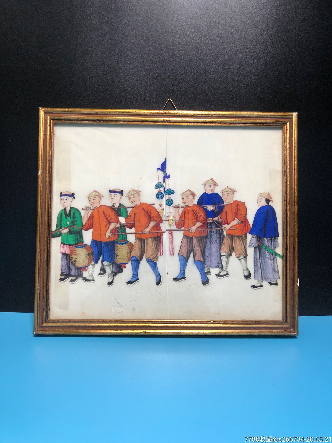 清代通草画一幅