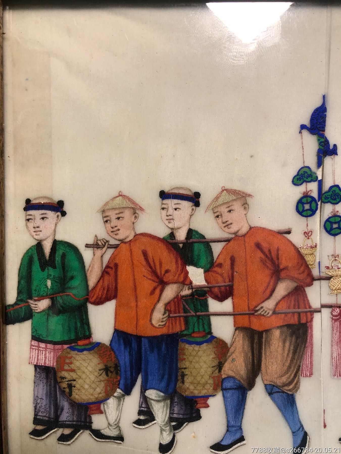 清代通草画一幅