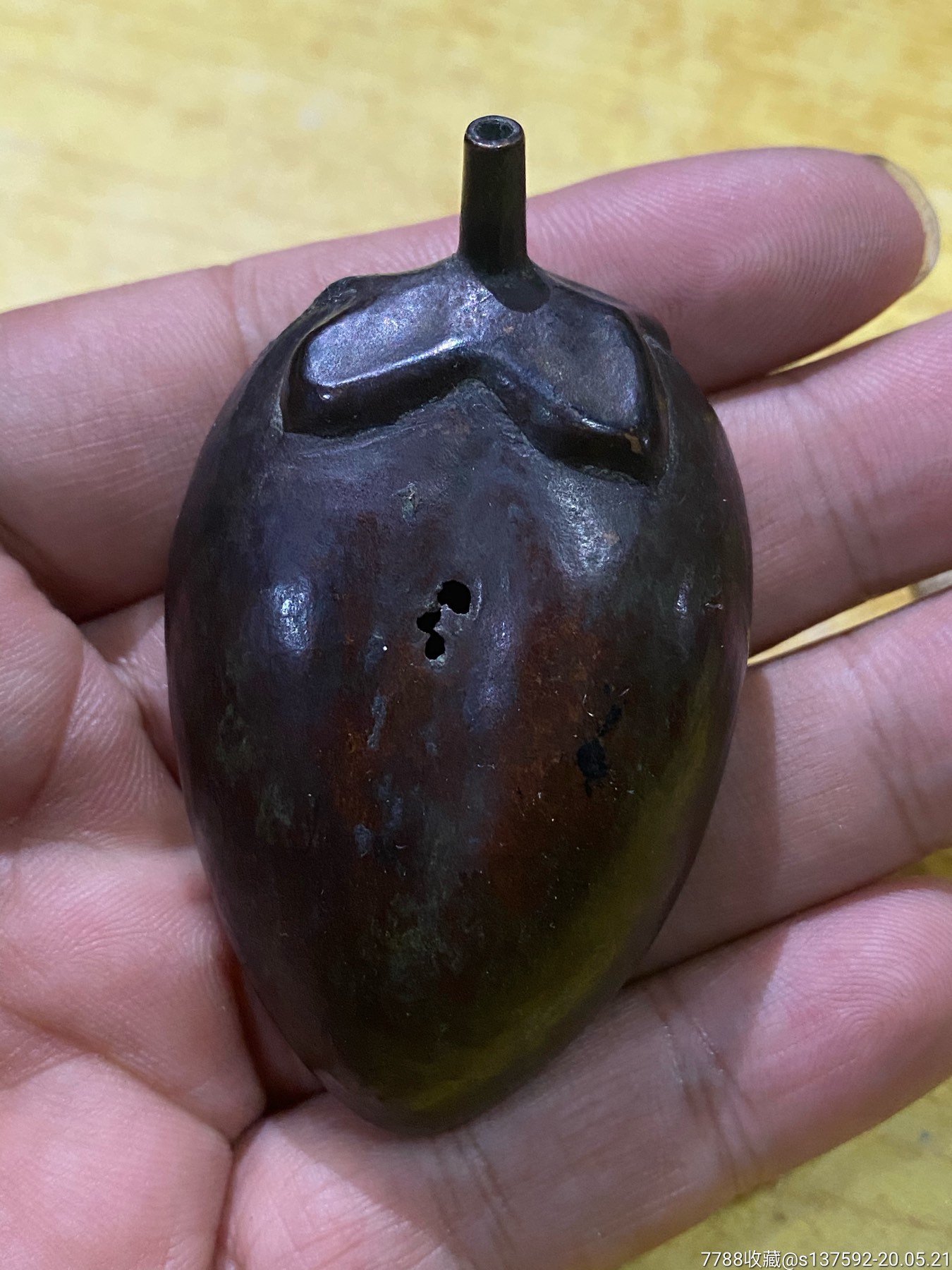 民国时期满洲国遗留~铜树叶形水滴