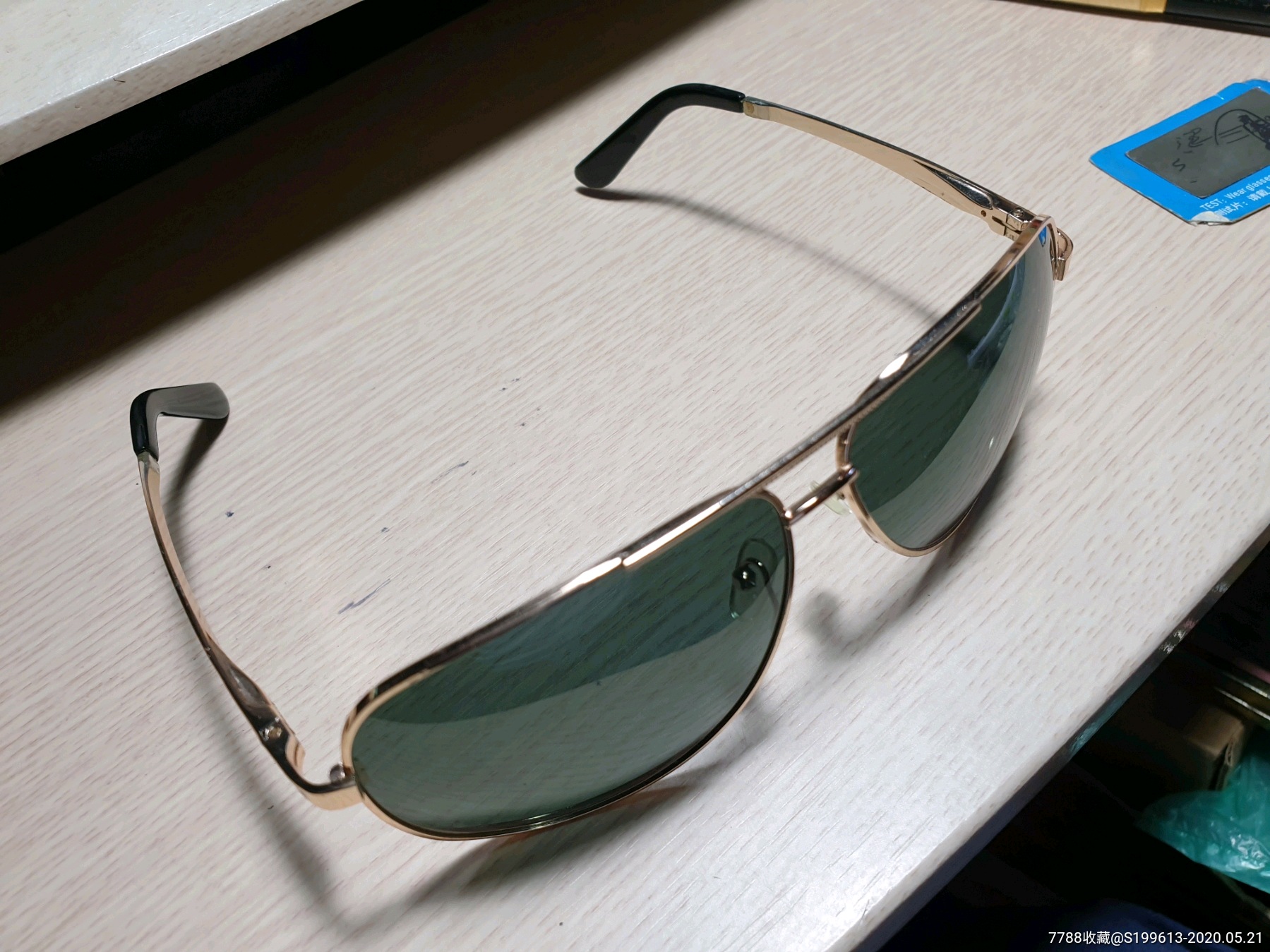 95新,镀金,真维斯,树脂偏光太阳镜,弹簧镜腿-墨镜/眼镜-7788收藏