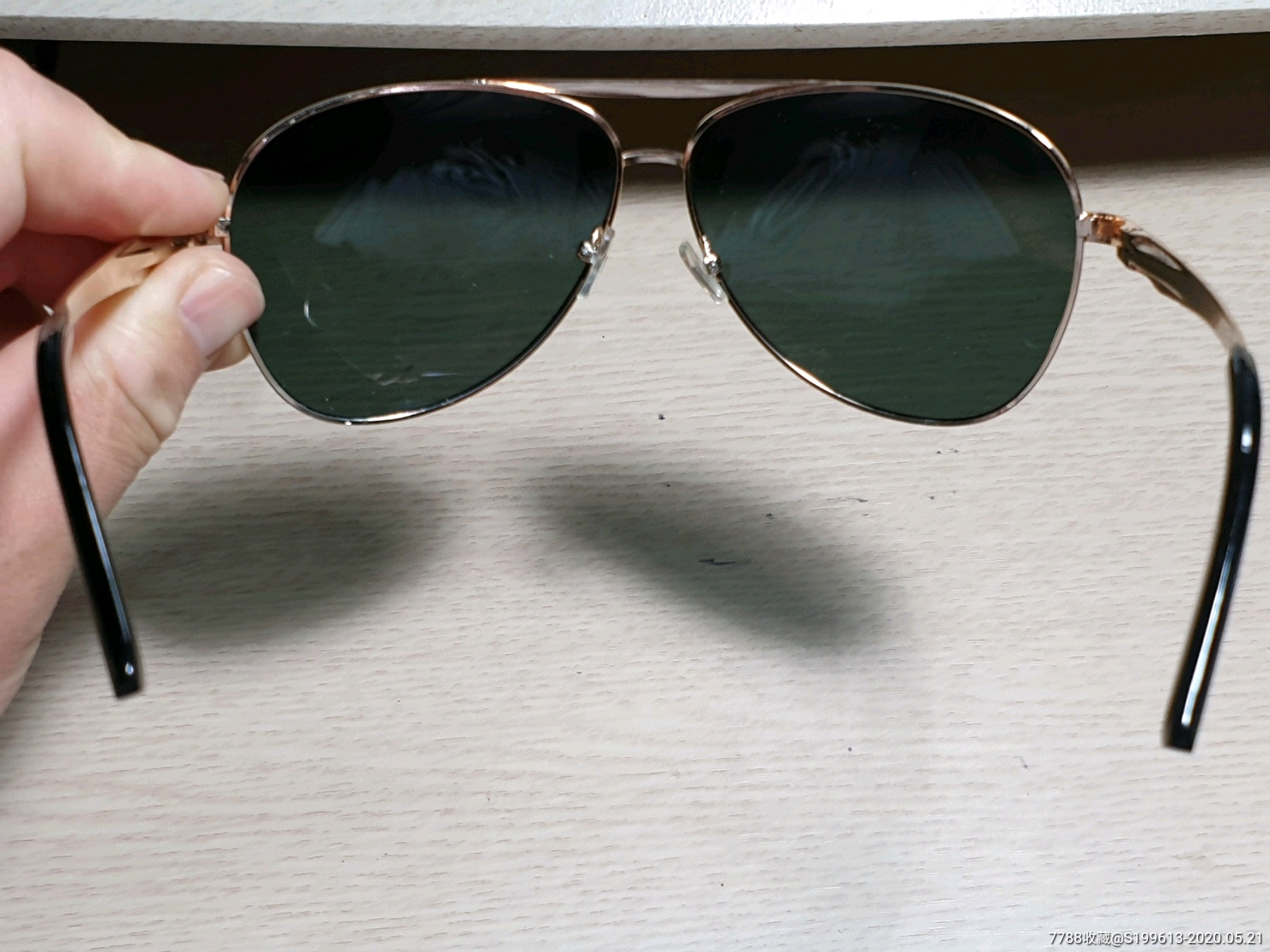 95新,镀金,真维斯,树脂偏光太阳镜,弹簧镜腿-墨镜/眼镜-7788收藏