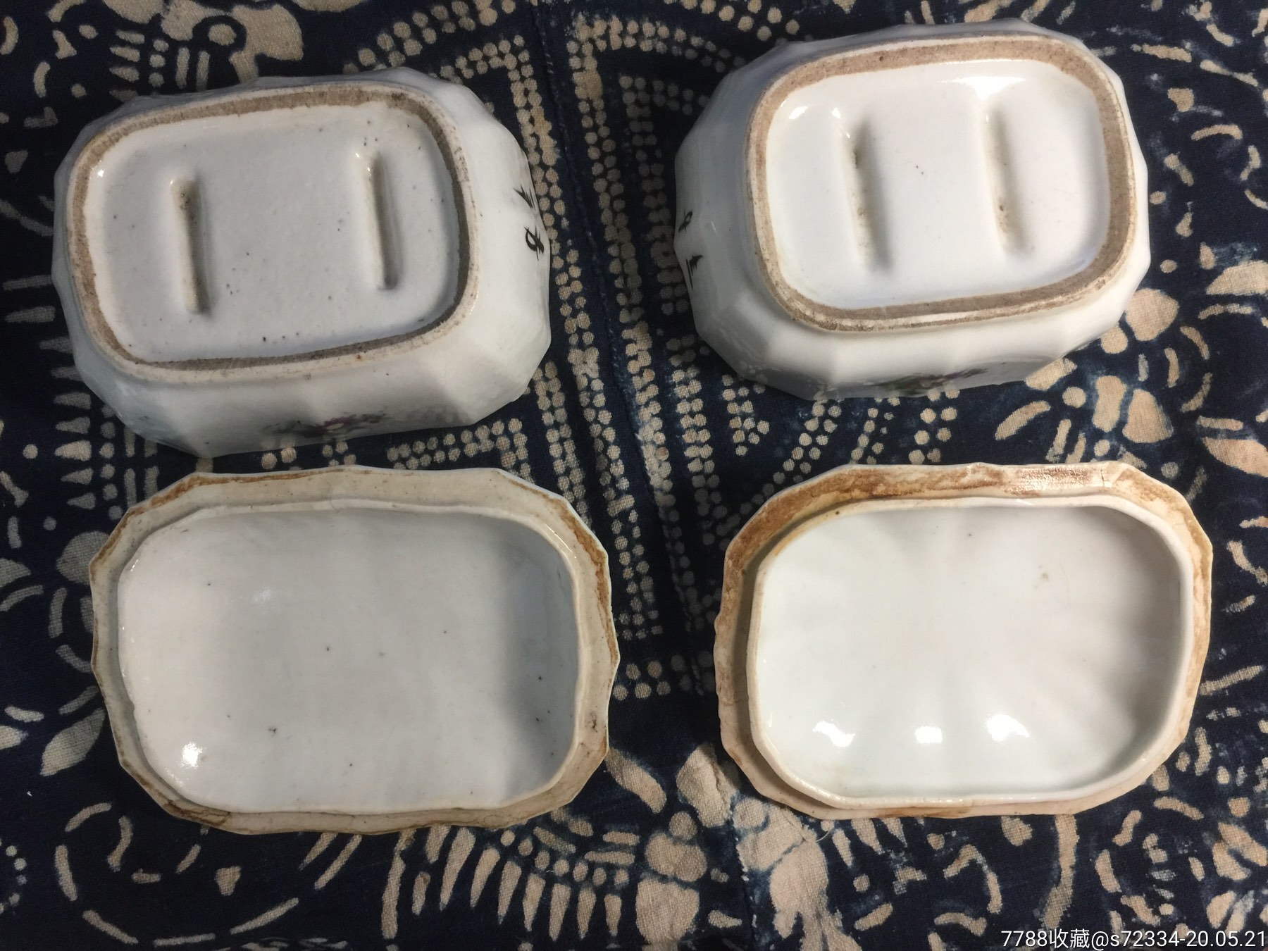 民国吉羊贴花瓷盖盒一对_彩绘瓷/彩瓷【激水三千】_第5张_7788瓷器