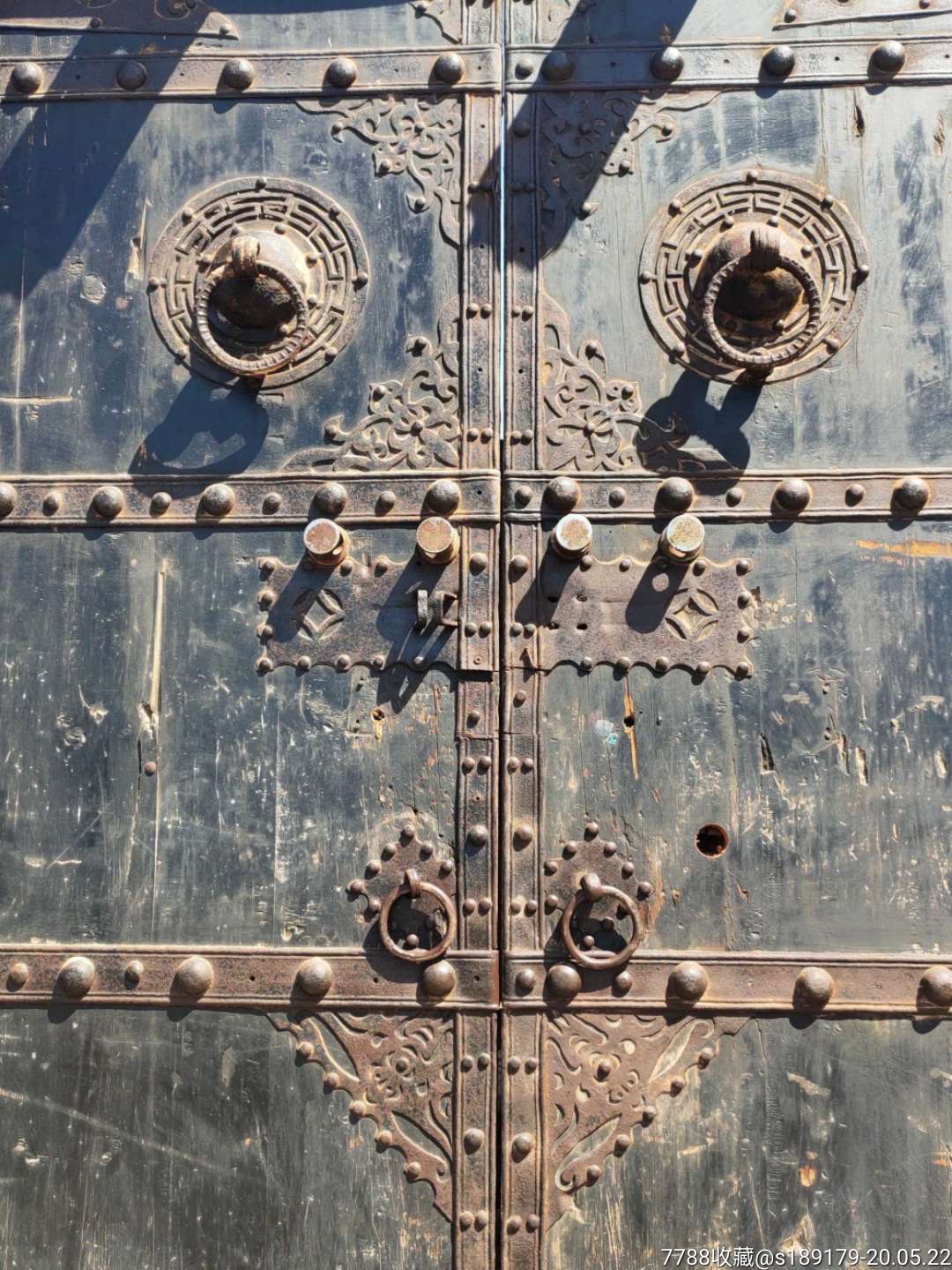 民国松木铁艺大门一套13