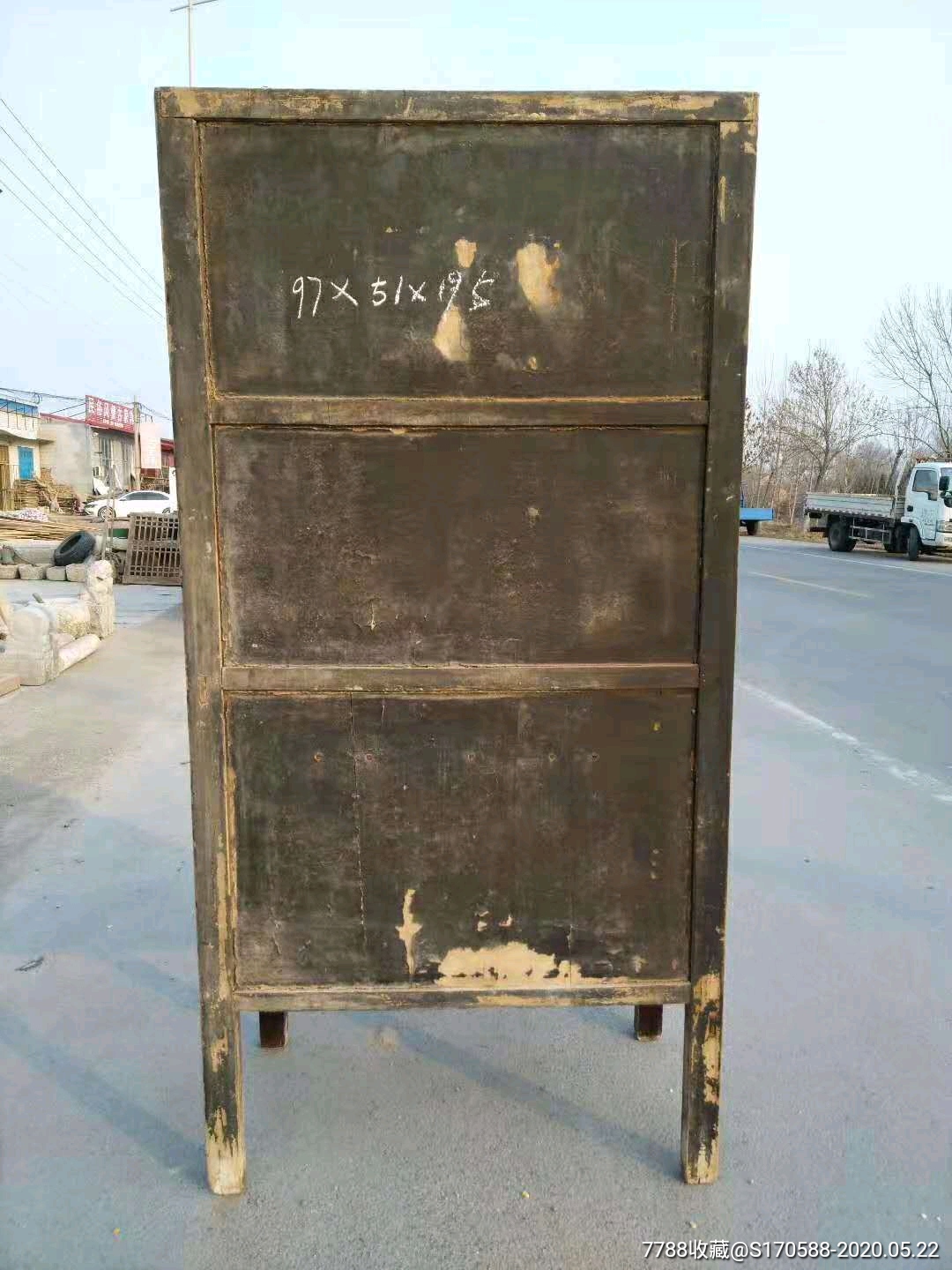 清中期榆木老书柜