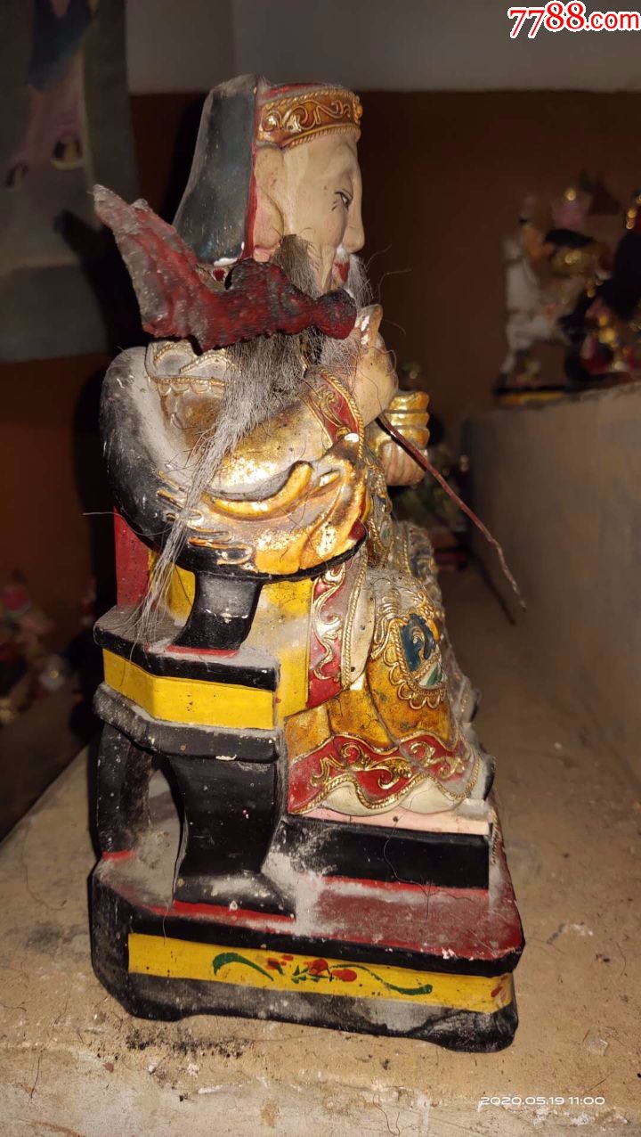 高度25厘米,樟木雕刻人物财神爷土地公神像菩萨佛像,包邮给你