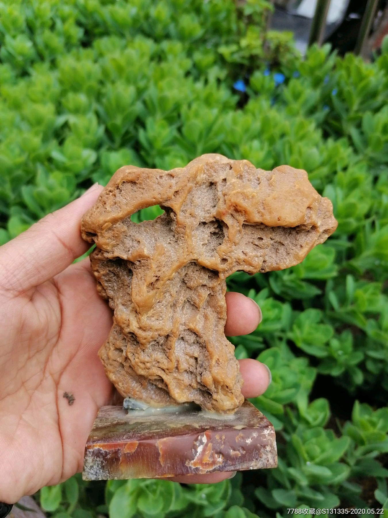 东北河磨玉摆件