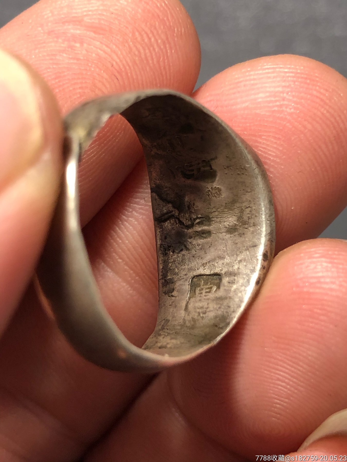 清末民国sr人名老银戒指