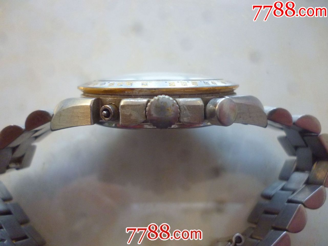 瑞士制造乳白色烤漆盘多针日历【blansacar】五星上将男士计时腕表