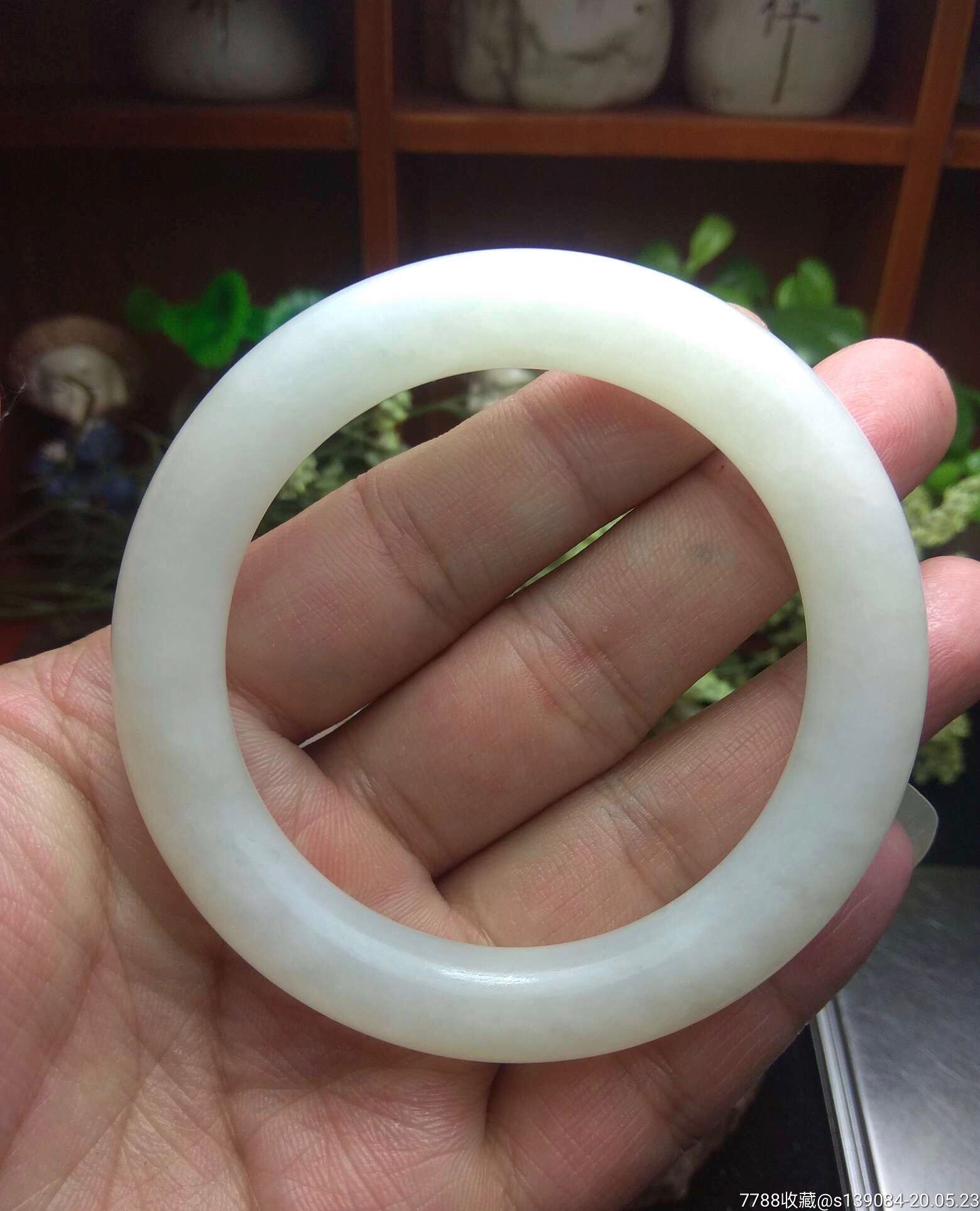 新疆羊脂玉手镯,包真