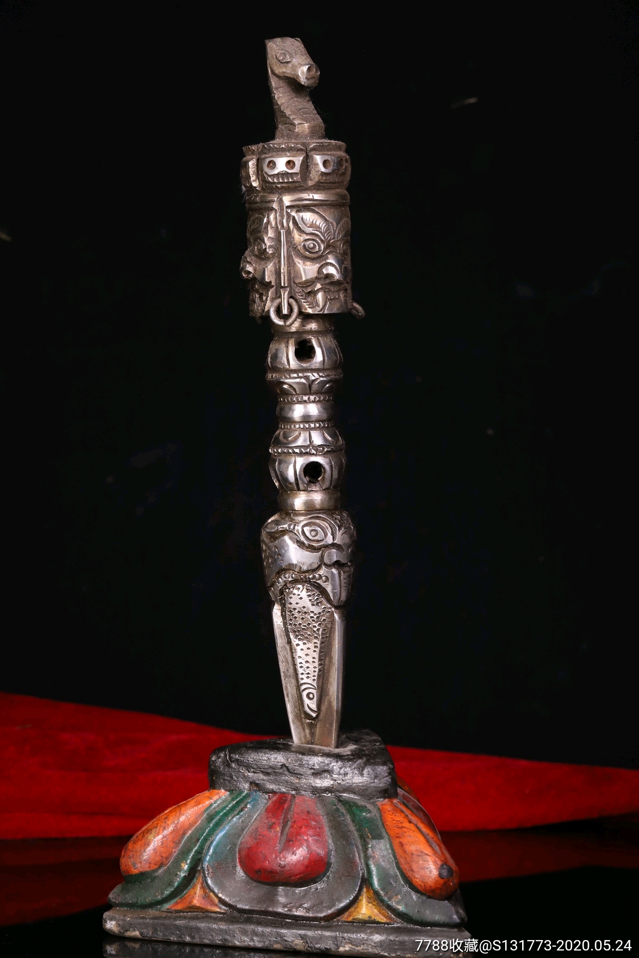 藏地实修法器卍天铁金刚杵