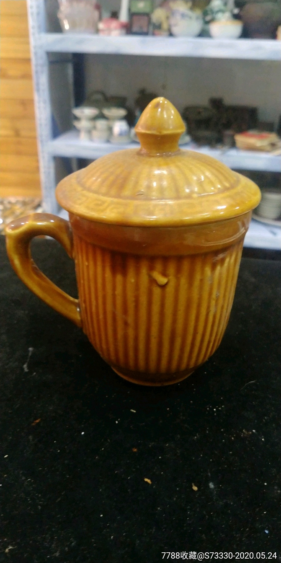 70年代左右酱釉茶杯一只