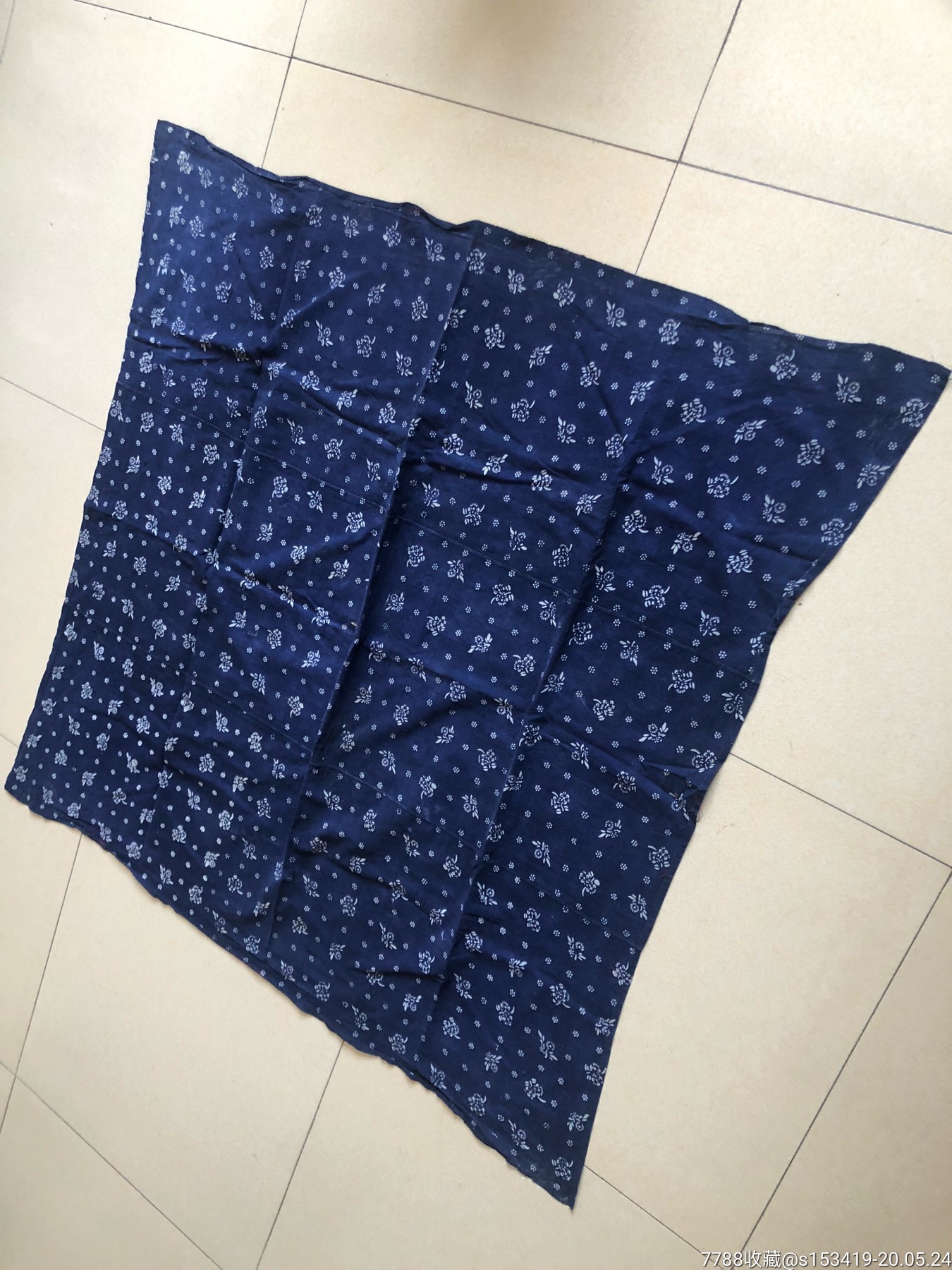 民俗印花蓝布包袱民俗老物件包老包邮