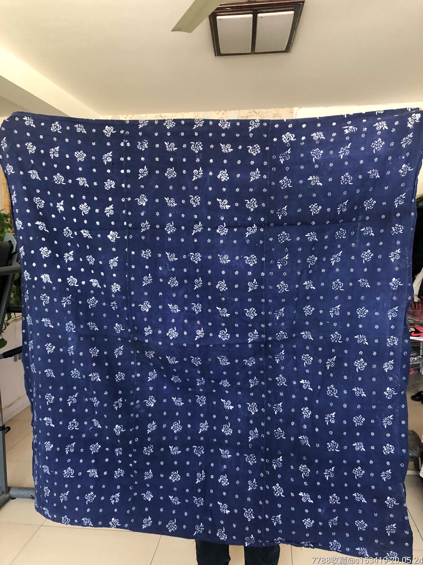 民俗印花蓝布包袱民俗老物件包老包邮