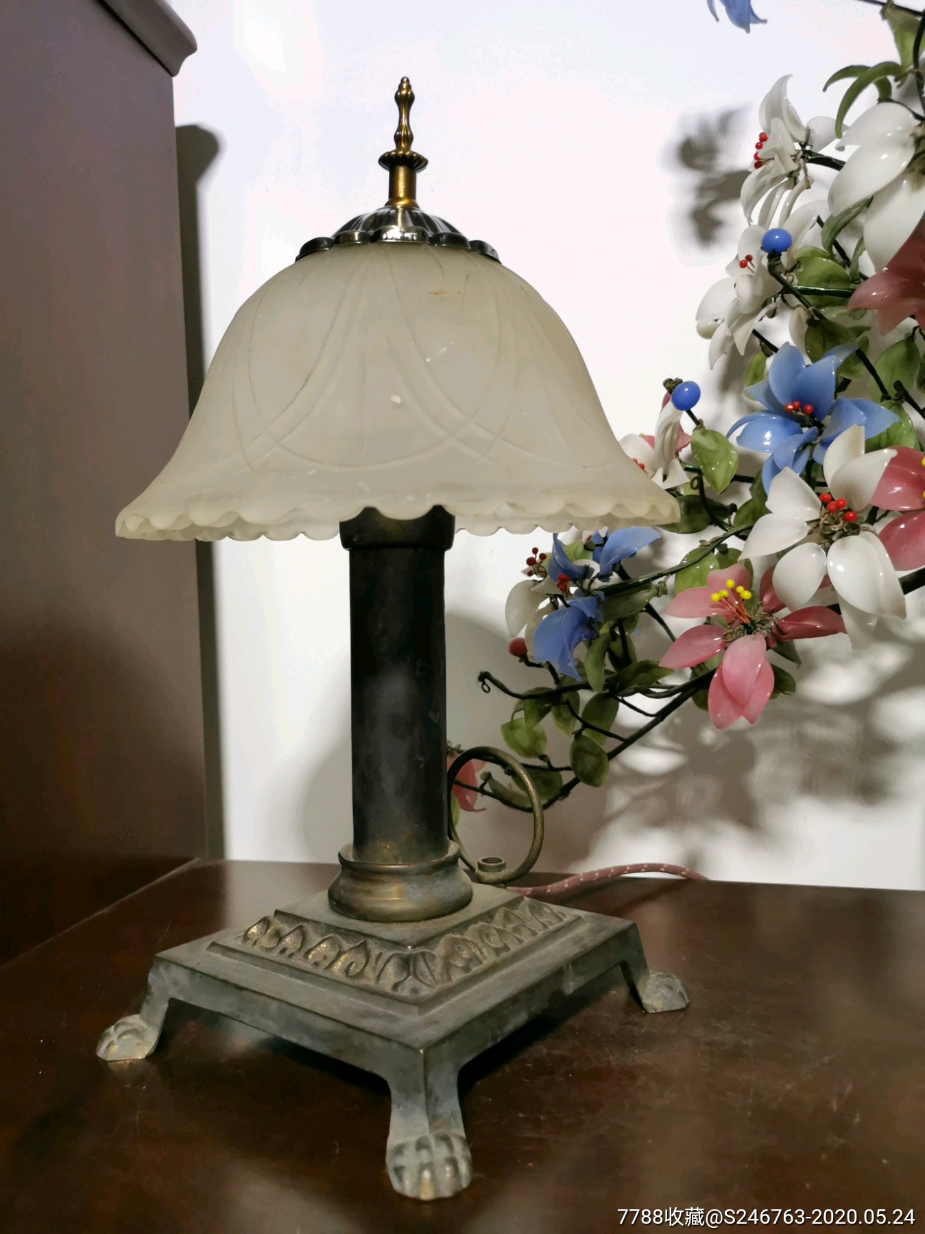 民国纯铜老台灯