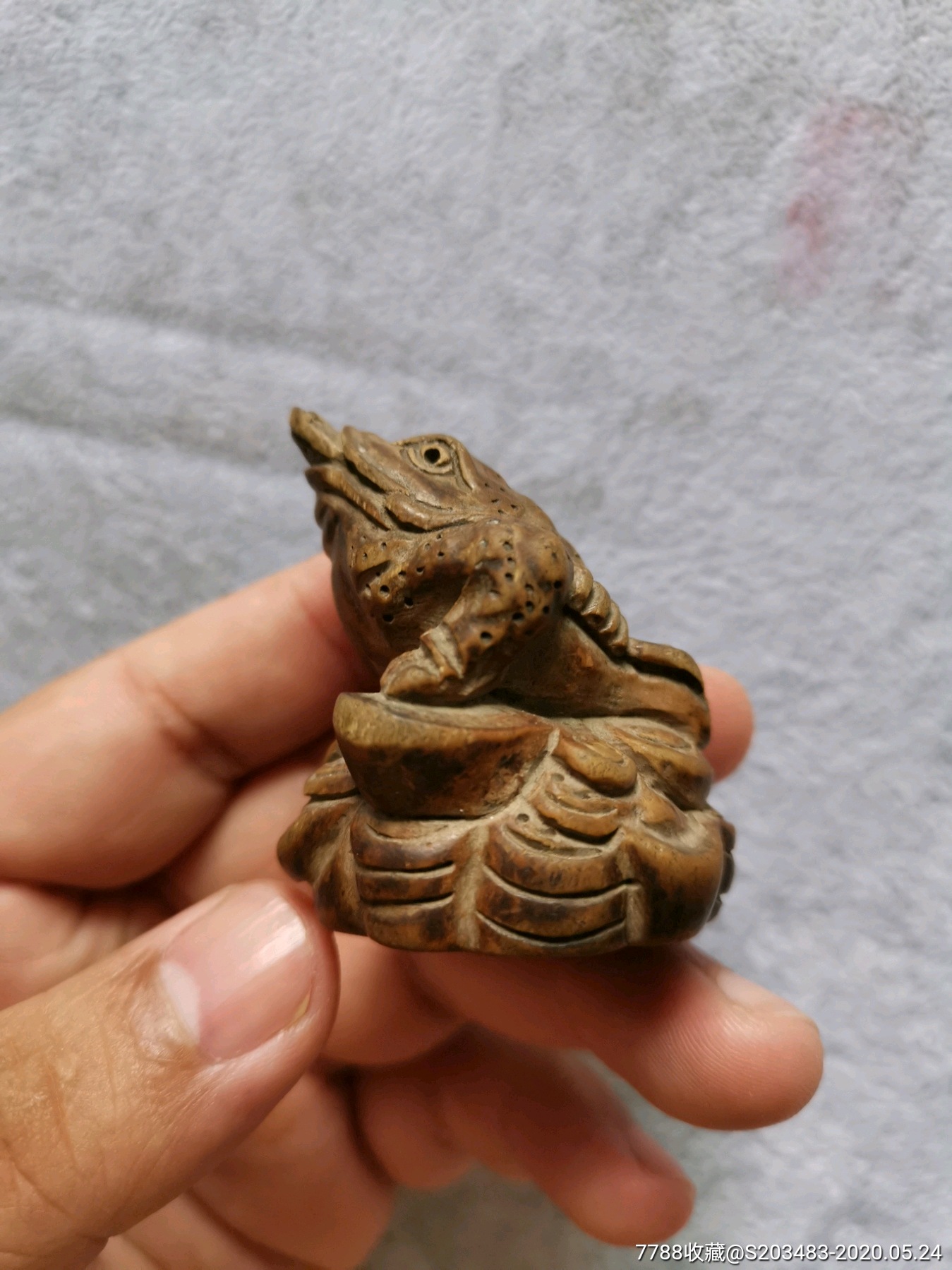 黄杨木雕刻蟾蜍蛤蟆木雕