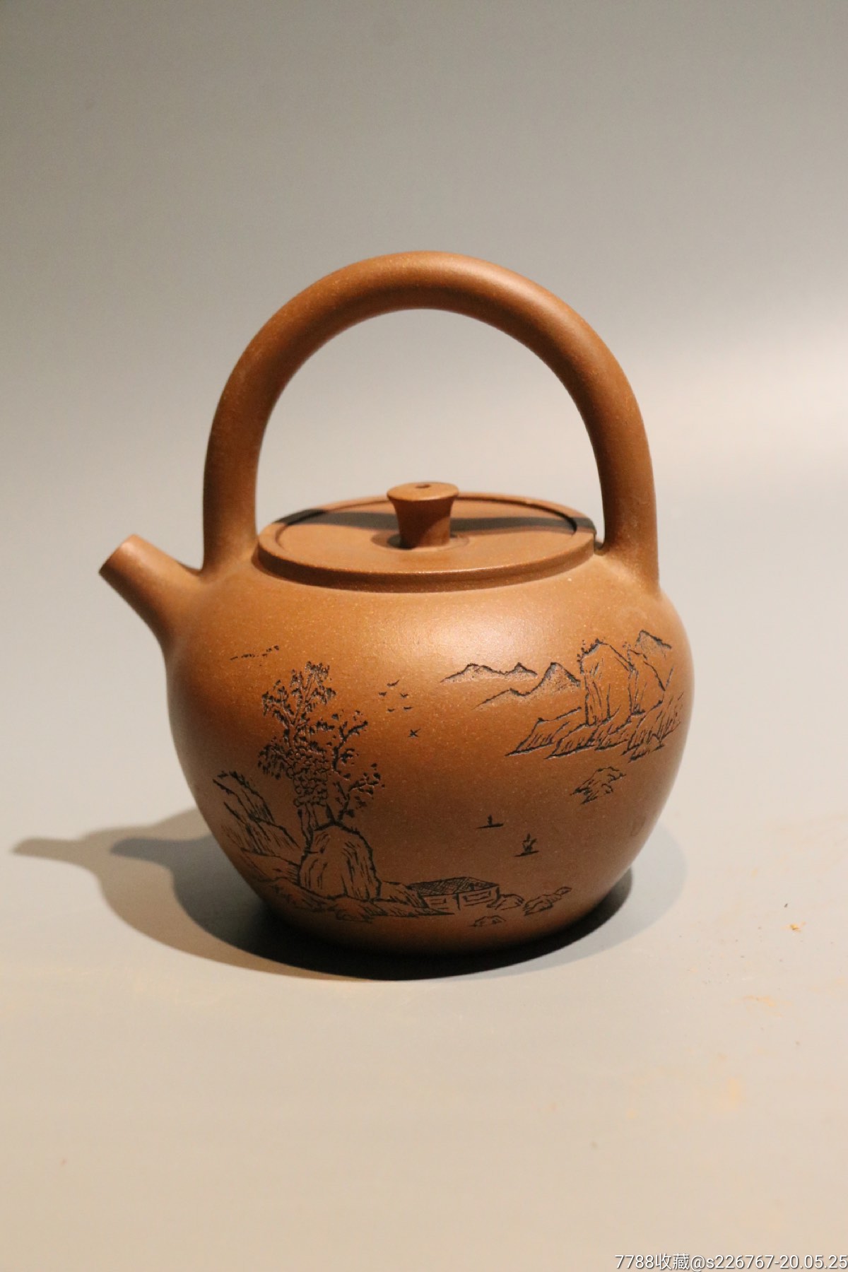 回流紫砂山水意境茶壶