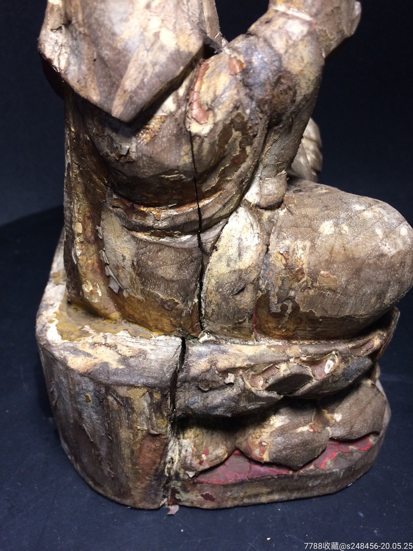 老木雕神像造像佛像古玩清代文房摆设雕件摆件木器观音