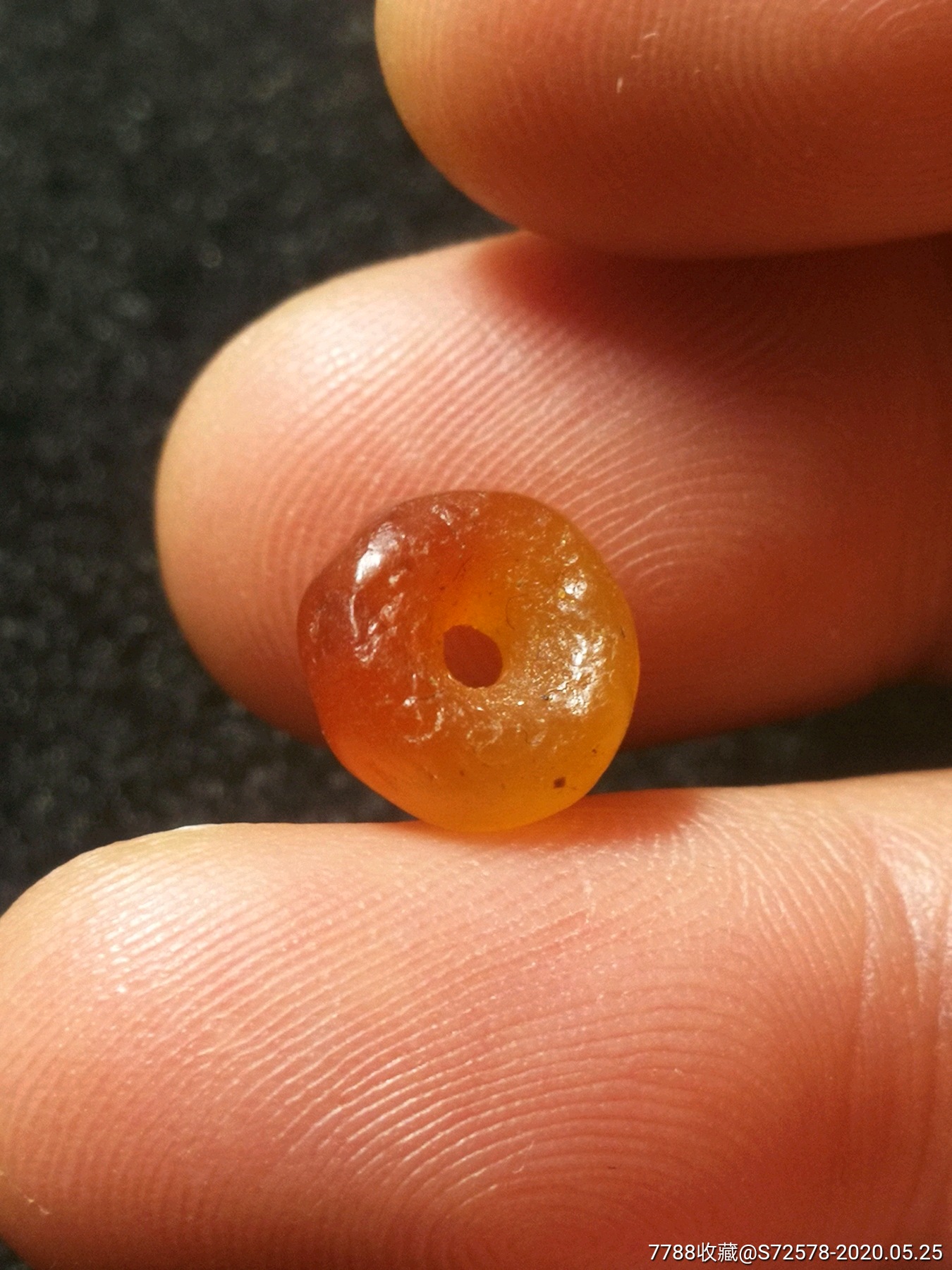 高古千年研磨孔玛瑙珠