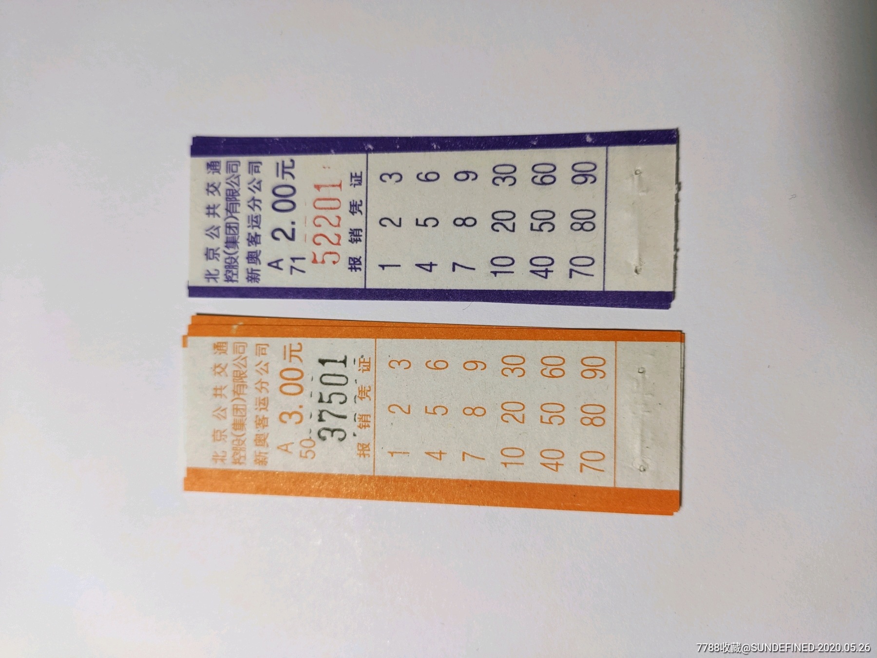北京公交车票新奥分公司2元3元-价格:8元-se73277488-汽车票-零售-778