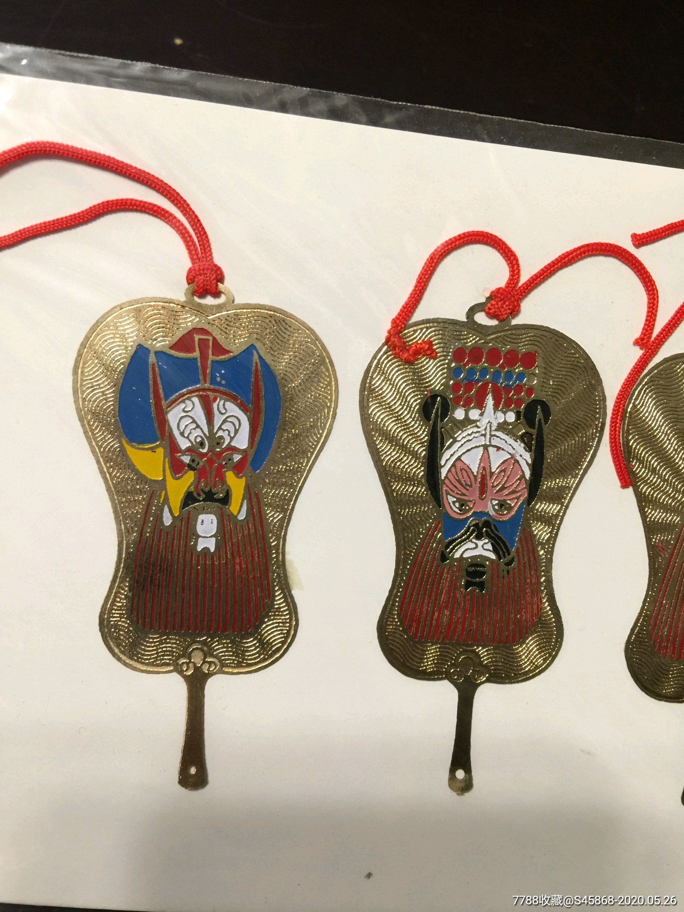 高级书签京剧脸谱一套4枚